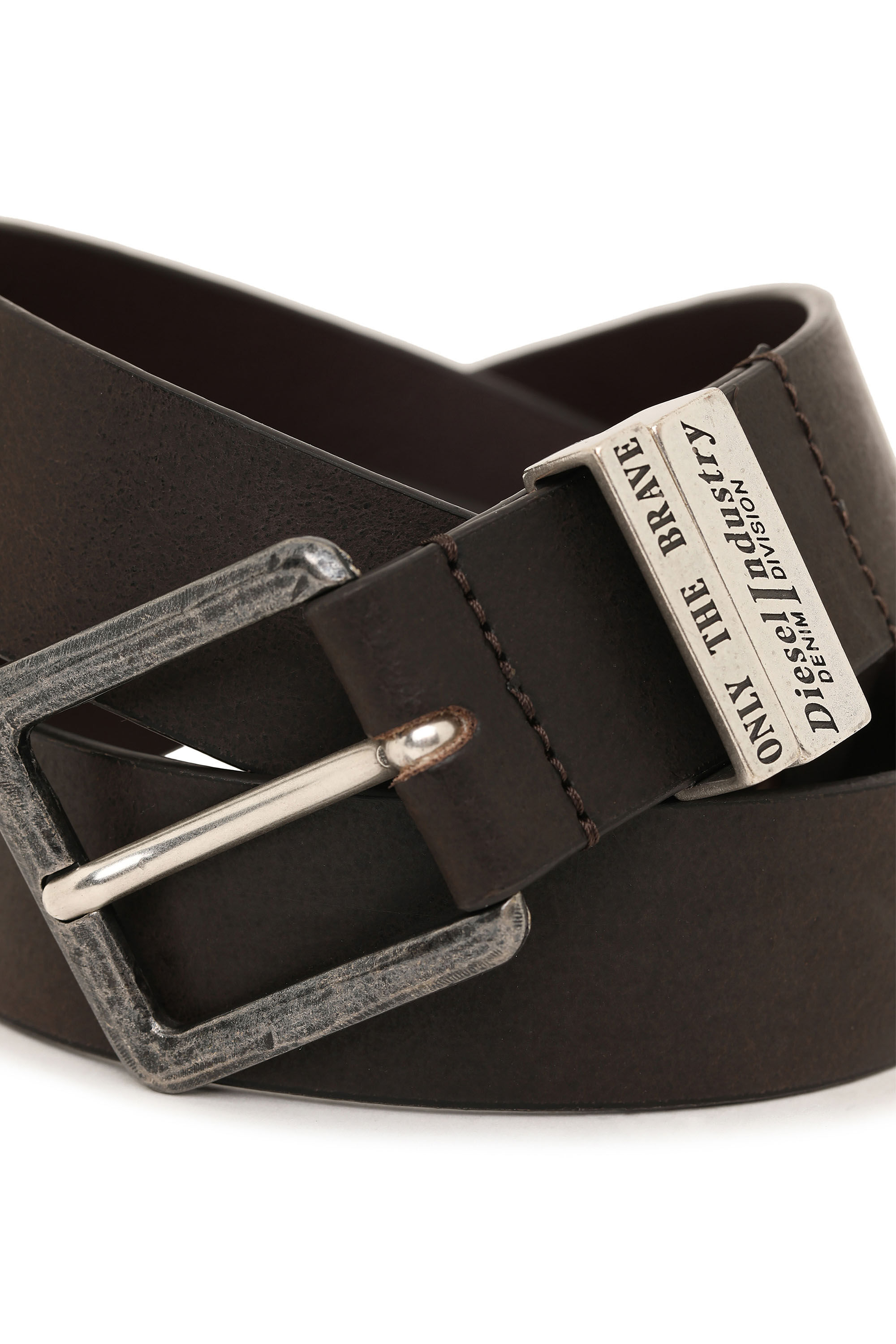 B GUARANTEE A Homme Ceinture en cuir avec finitions brunies Diesel