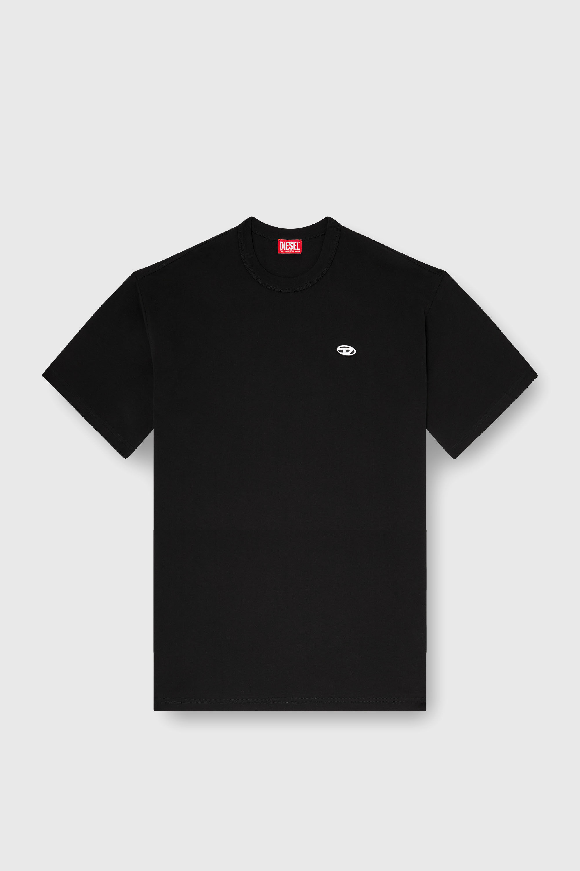 Diesel - T-WASH-MOON-T92, T-shirt en coton avec logo Oval D et graphisme Homme in Noir - 2