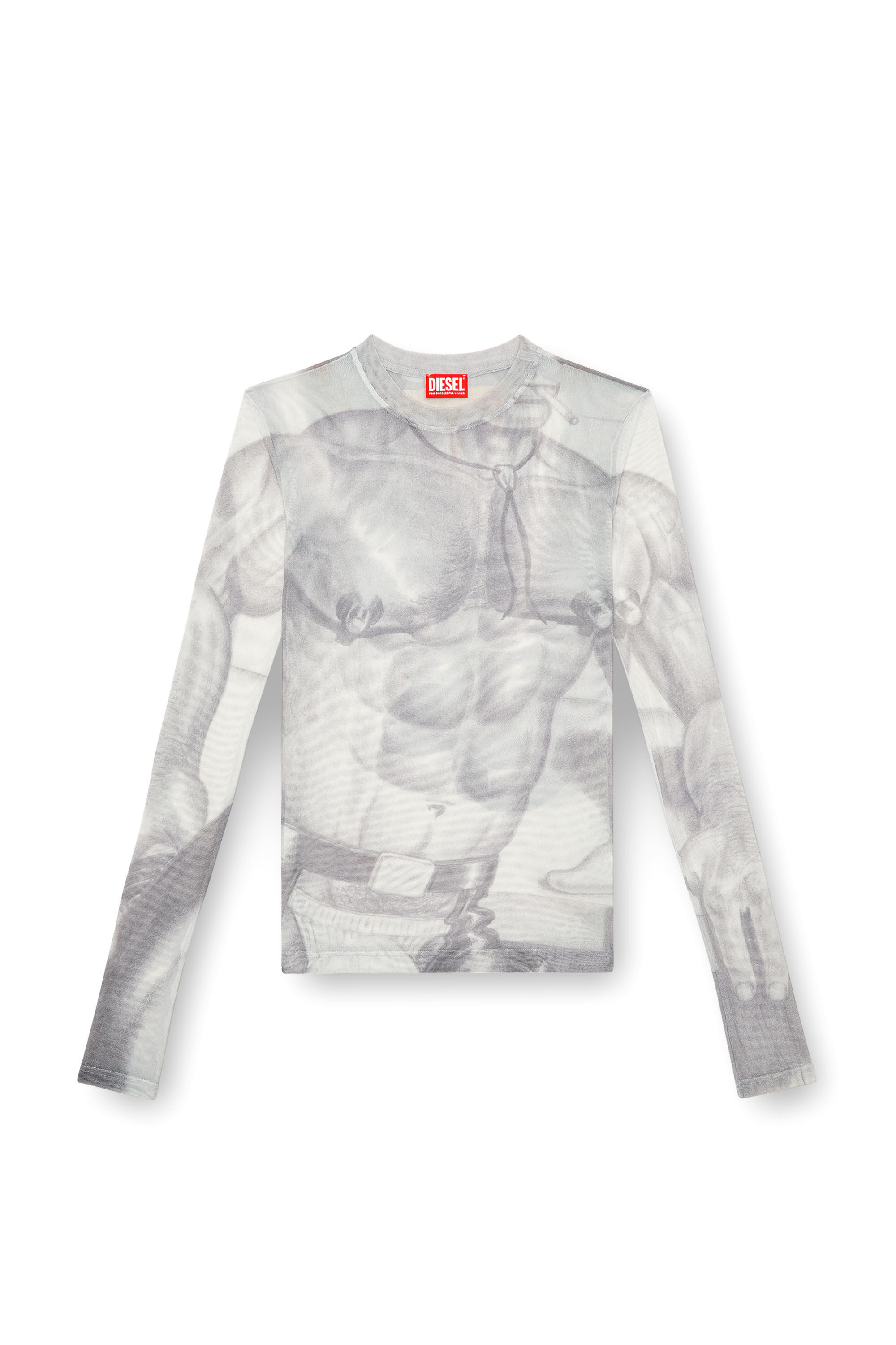 white long sleeve mesh