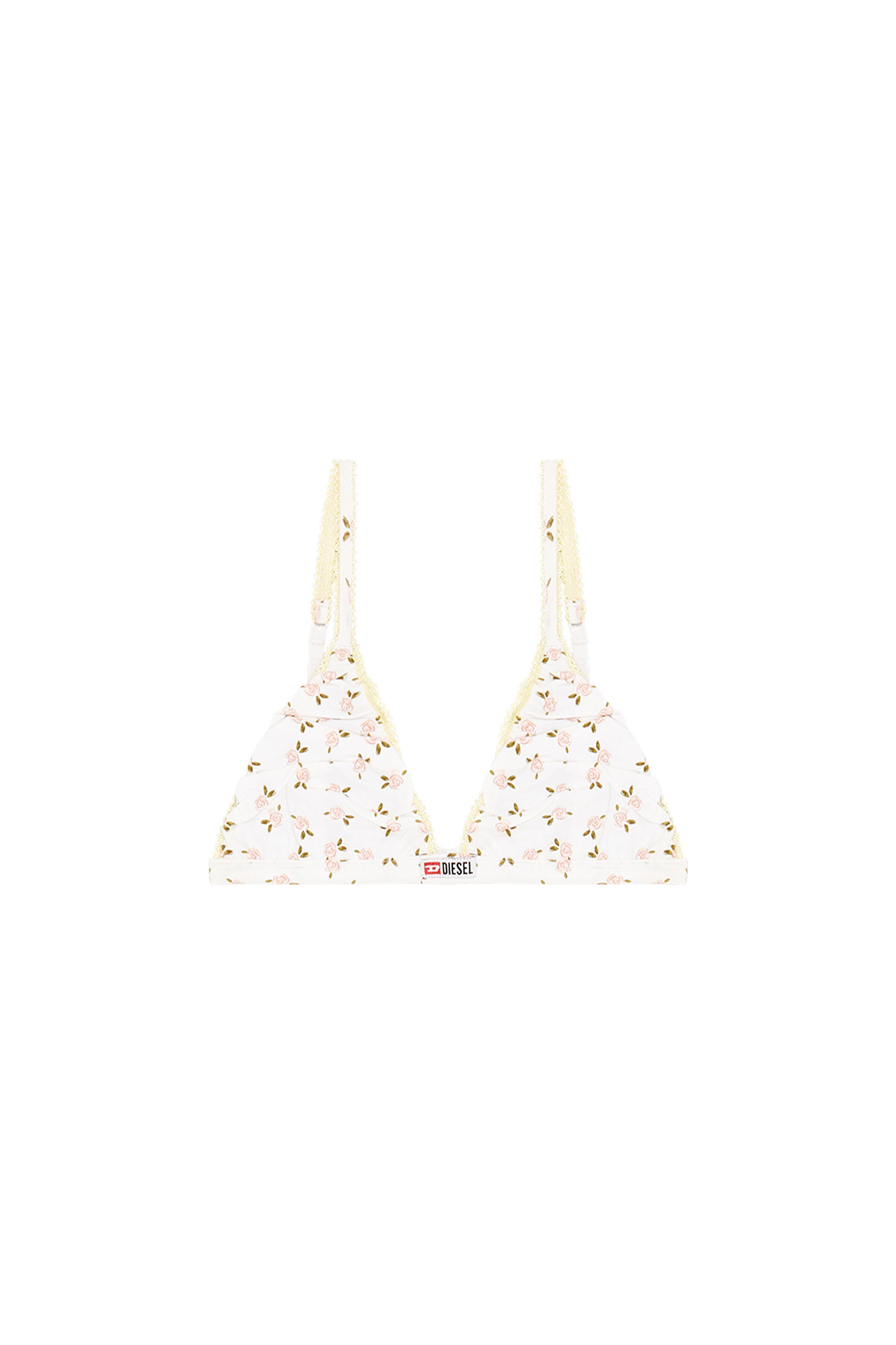Diesel - JANA-D-CORE, Soutien-gorge triangle en coton &agrave; imprim&eacute; floral all-over Femme in Blanc - 2