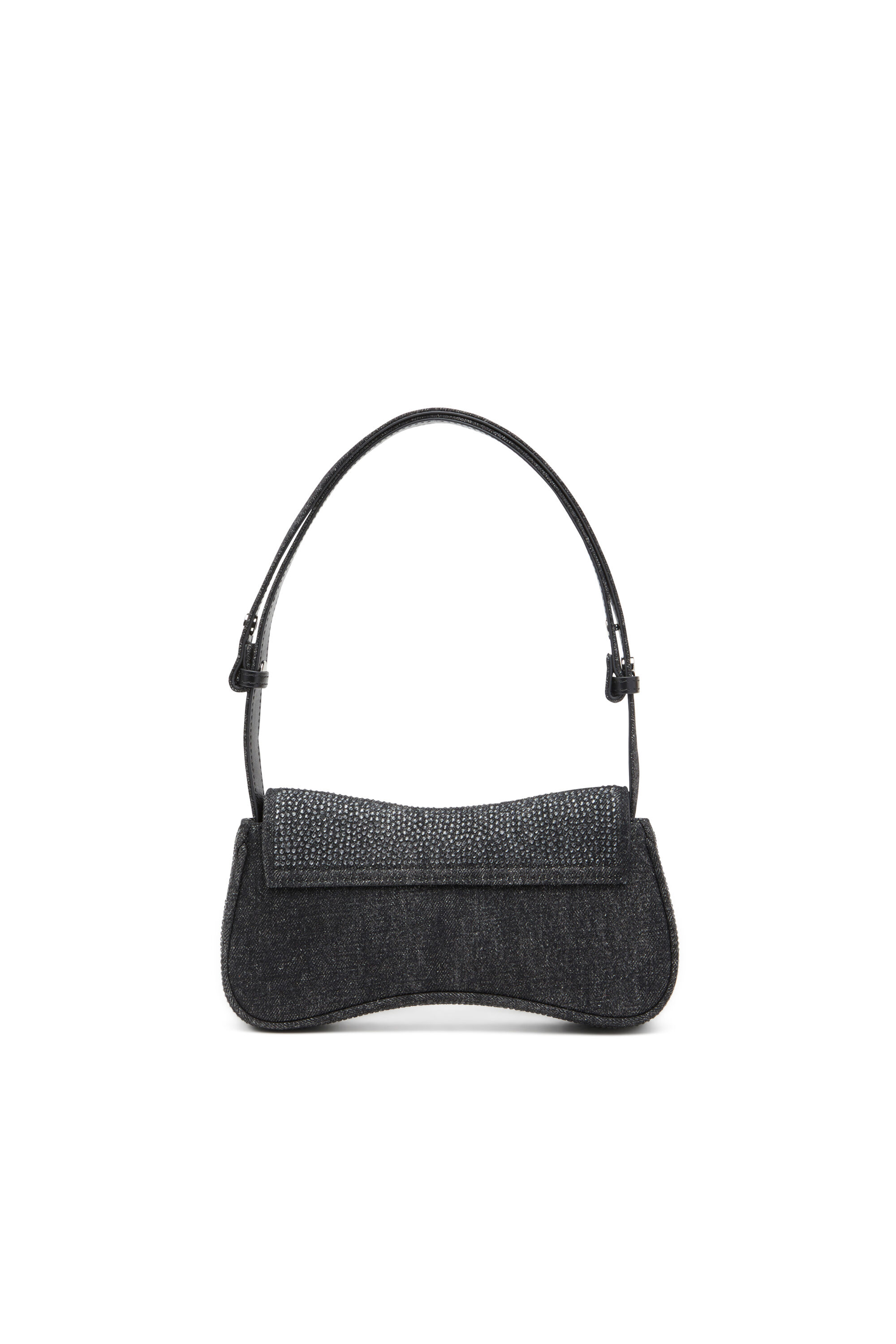 Diesel - PLAY CLUTCH, Play-Pochette en denim cristal Femme in Noir - 3
