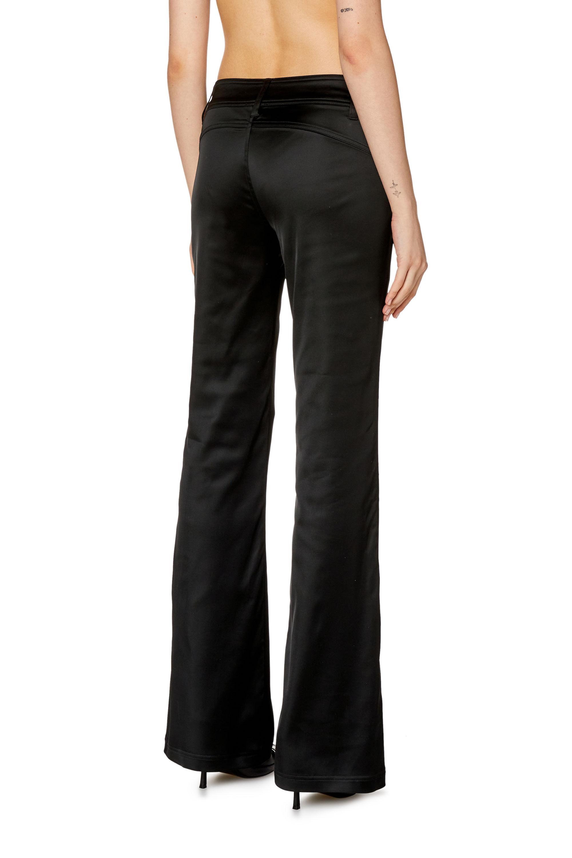 Pantalon satin noir brillant femme outlet