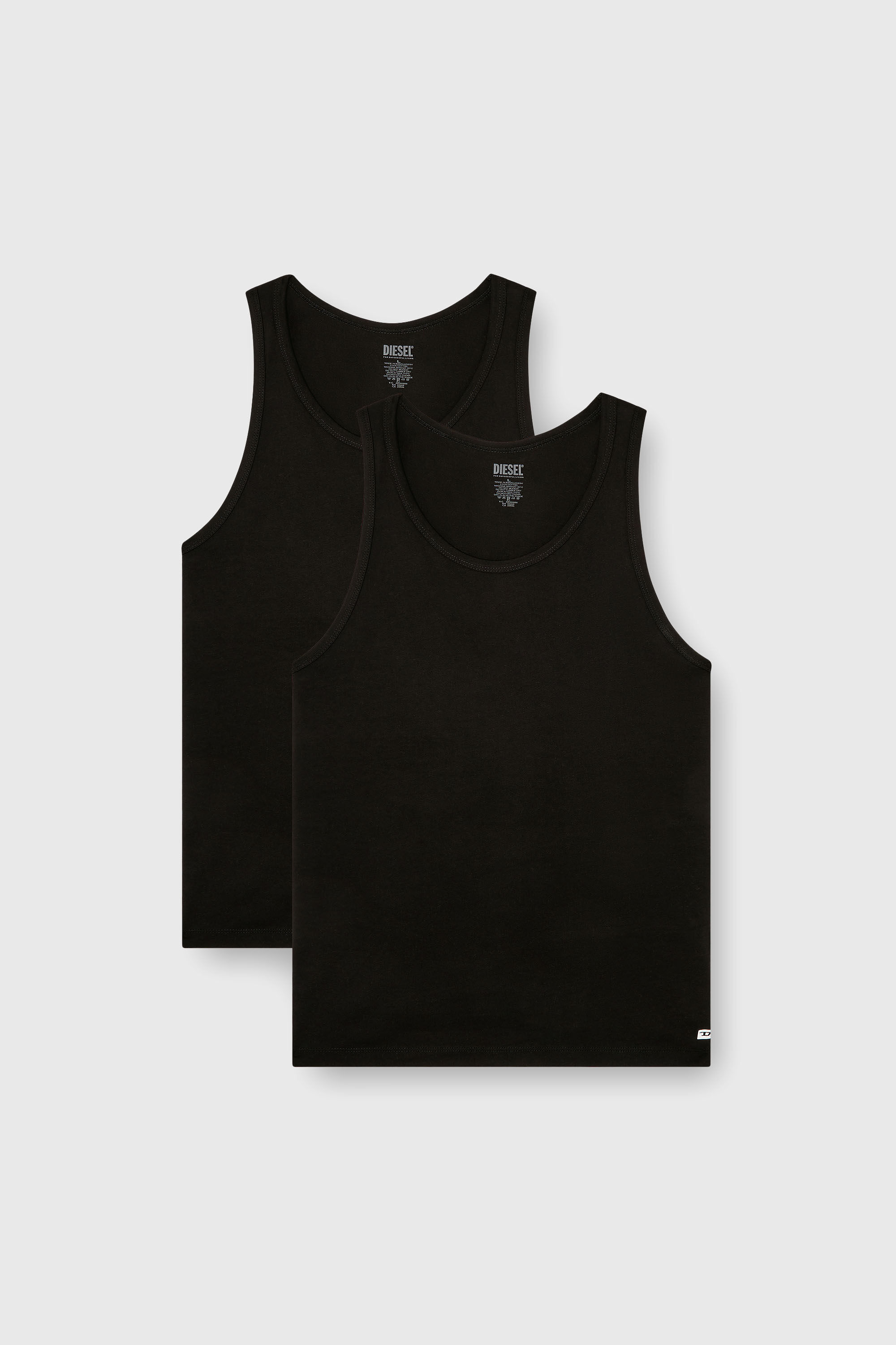 Diesel - WALTY-D-BOX-2PACK, Lot de deux gilets en coton Homme in Noir - 2