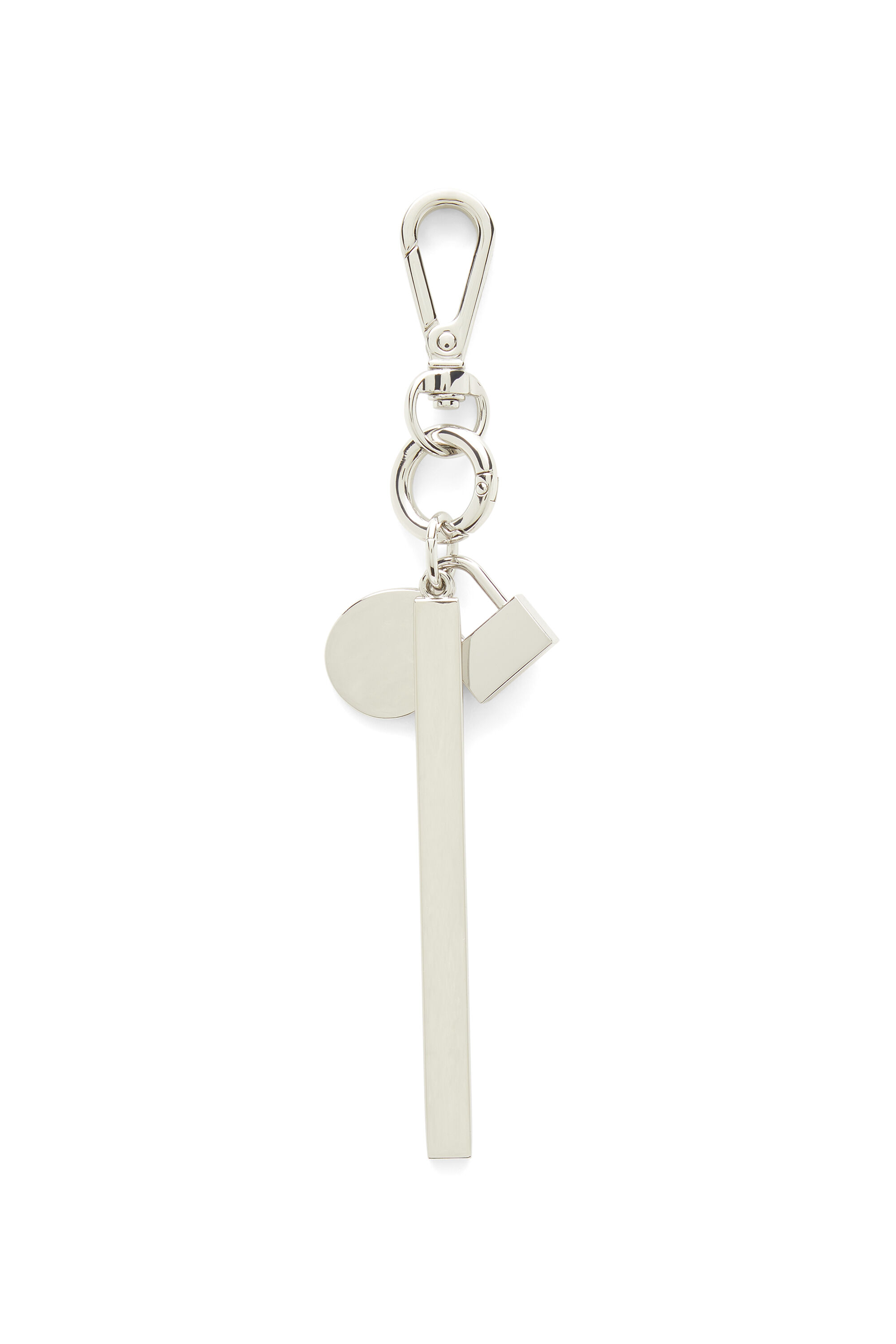 Diesel - TINDER CHARM, Porte-cl&eacute;s en m&eacute;tal d&eacute;grad&eacute; Mixte in Gris argent&eacute; - 2