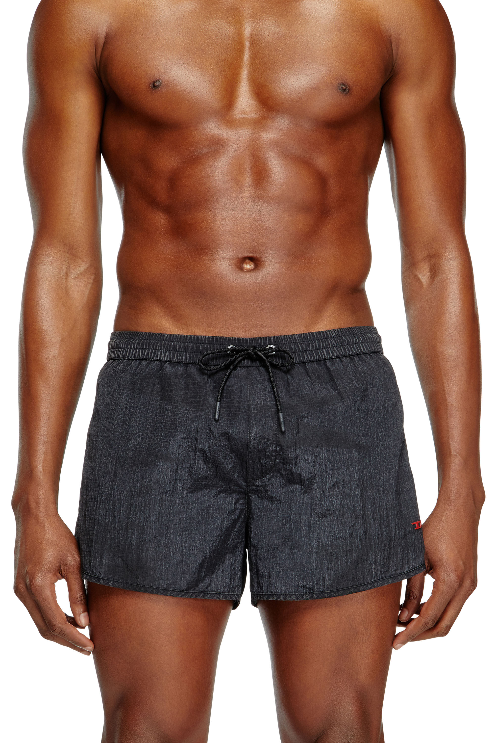Diesel - OLIVER-30-D-POP, Short de bain en tissu indéchirable traité Homme in Noir - 1
