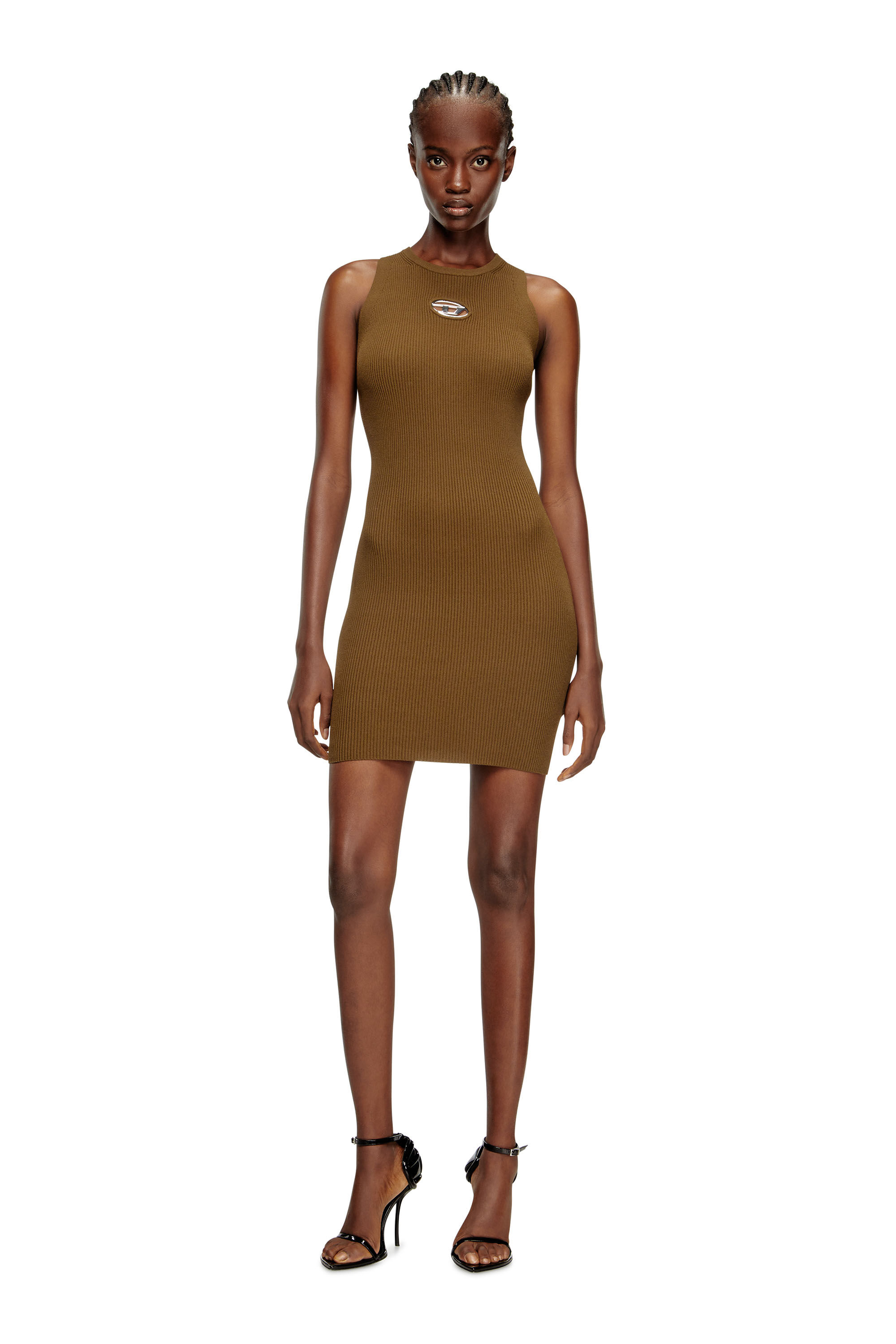 Diesel - M-CADDIX, Robe sans manches en maille côtelée Femme in ToBeDefined - 3