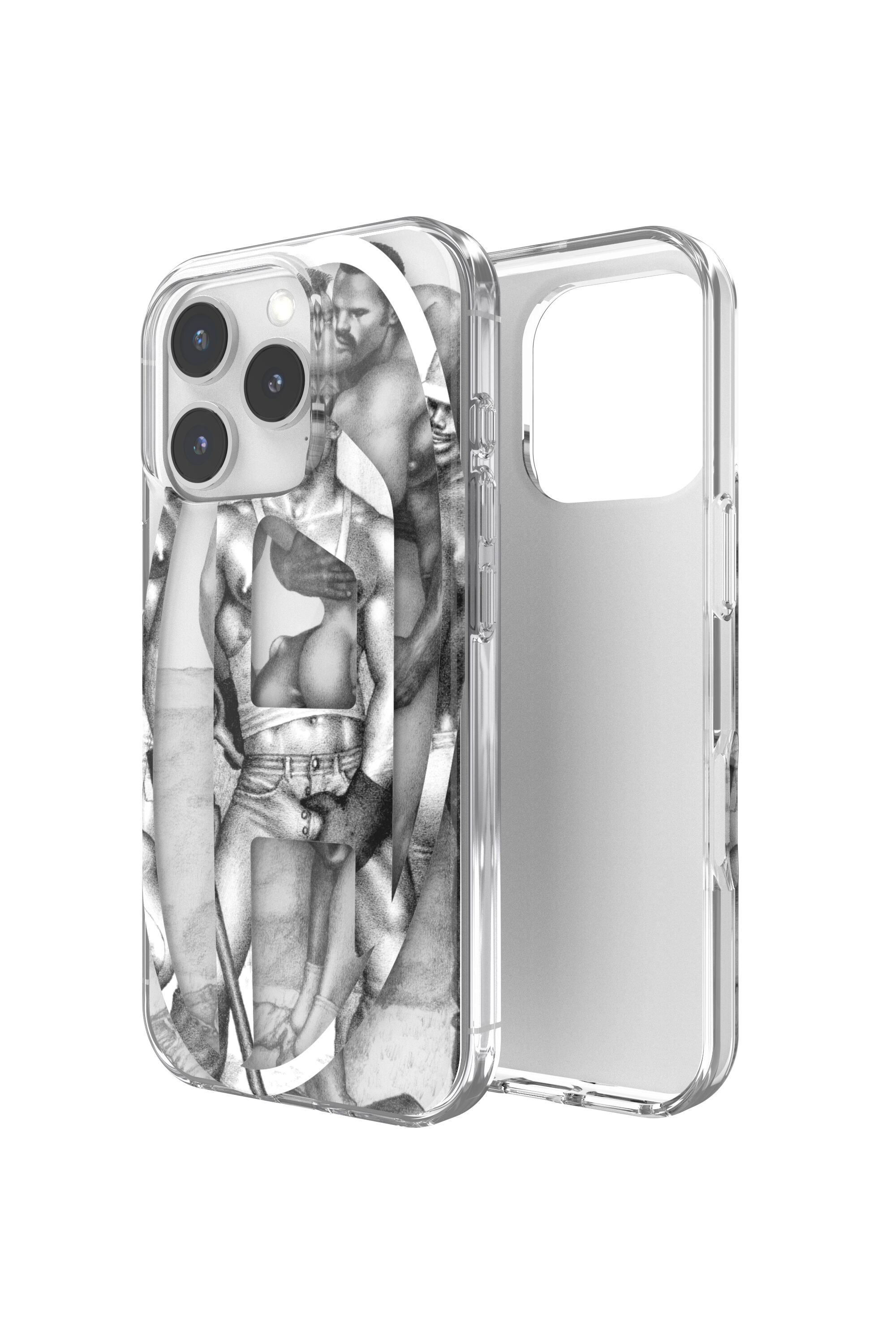 Diesel - 60388 DIESEL TOM OF FINLAND AOP CASE, Coque iPhone 16 Pro ToFF Mixte in Gris - 1