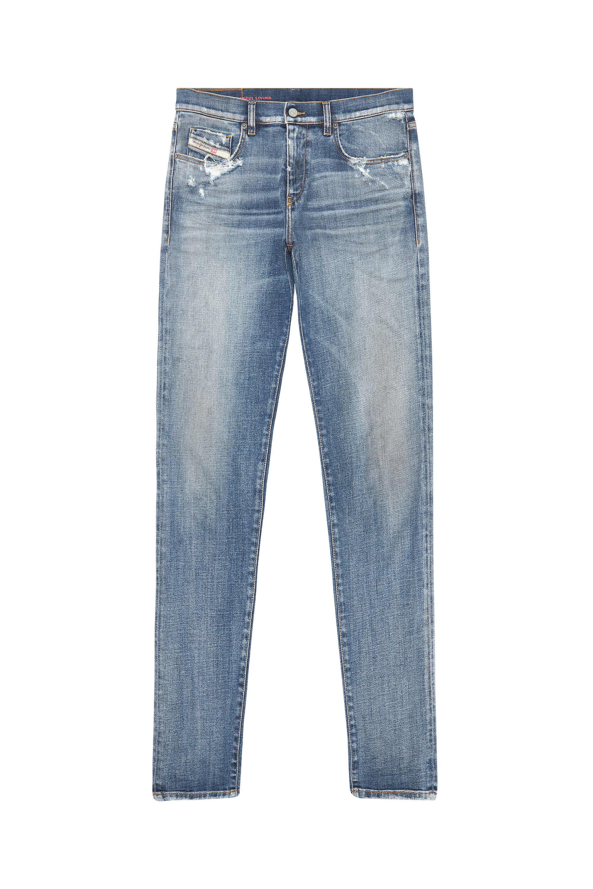 Diesel - 2019 D-Strukt 09E15 Slim Jeans, Bleu moyen - Image 2