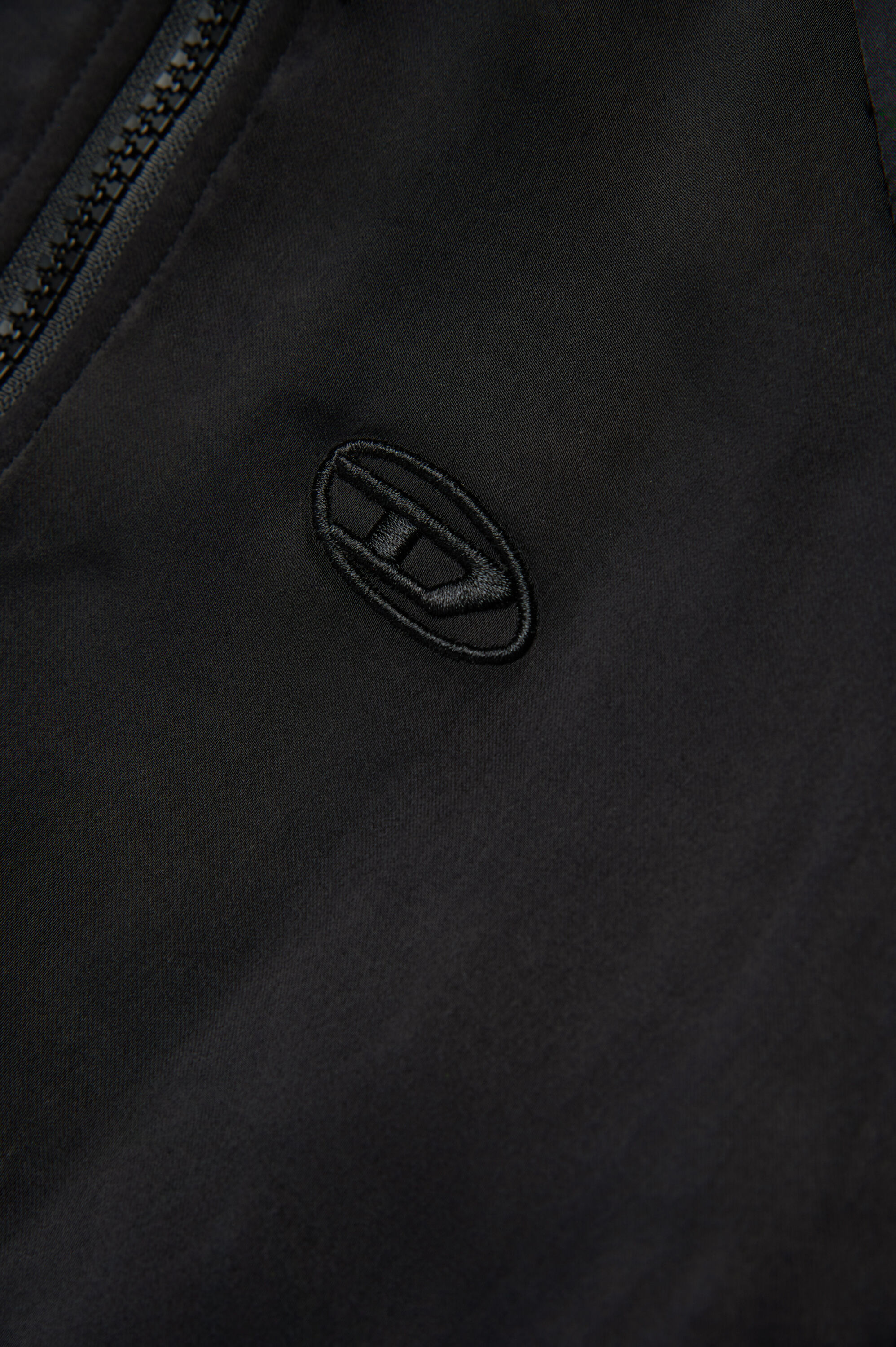 Diesel - SGLORIOUS, Veste de survêtement en satin et jersey technique Femme in Noir - 4