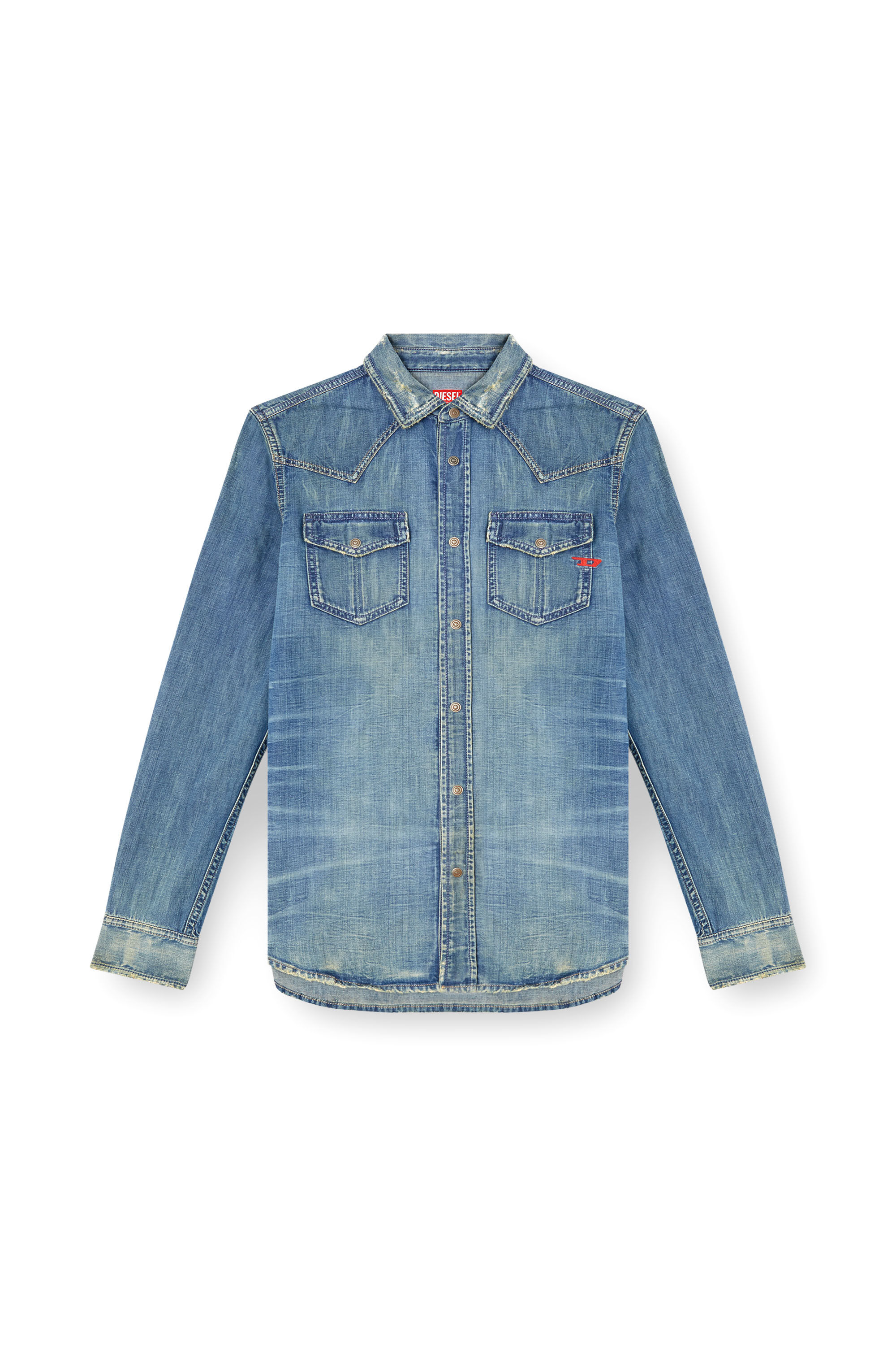 Diesel - D-VEGA, Surchemise en denim Homme in Bleu - 2