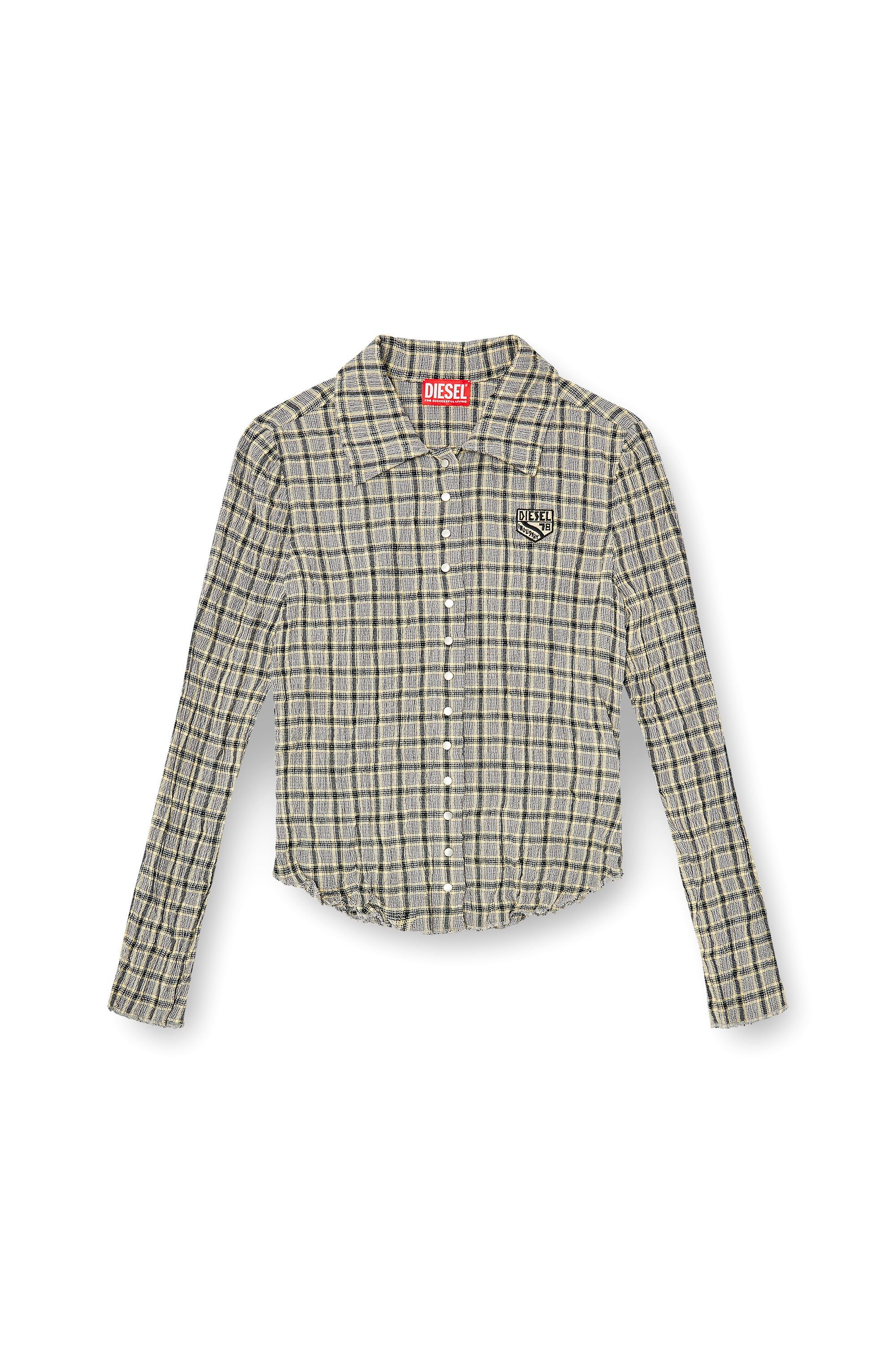 Diesel - C-ARRILON, Chemise &agrave; carreaux effet seersucker Femme in ToBeDefined - 2