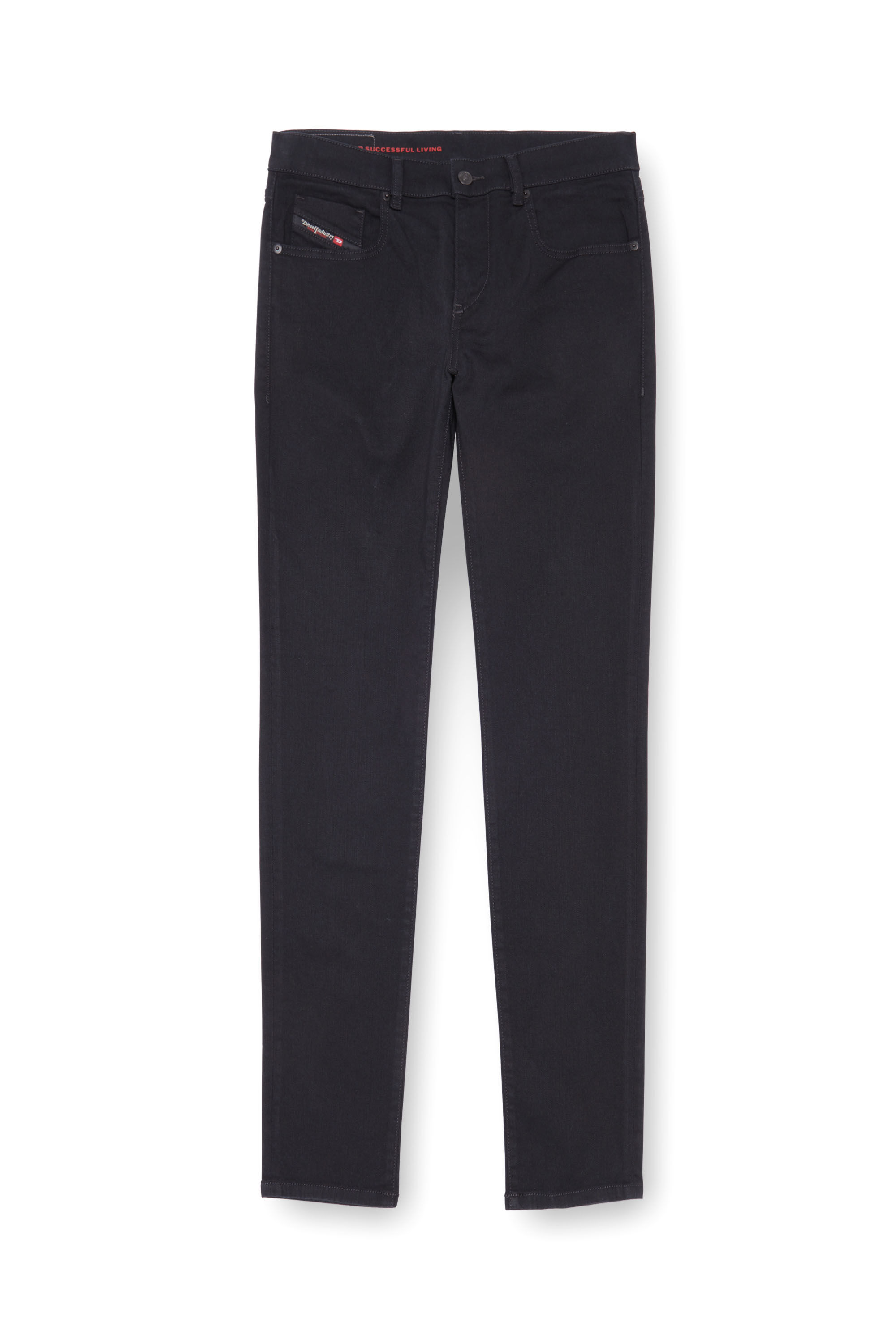 2019 D STRUKT Man Slim fit Jeans stretch denim Black Dark grey Diesel