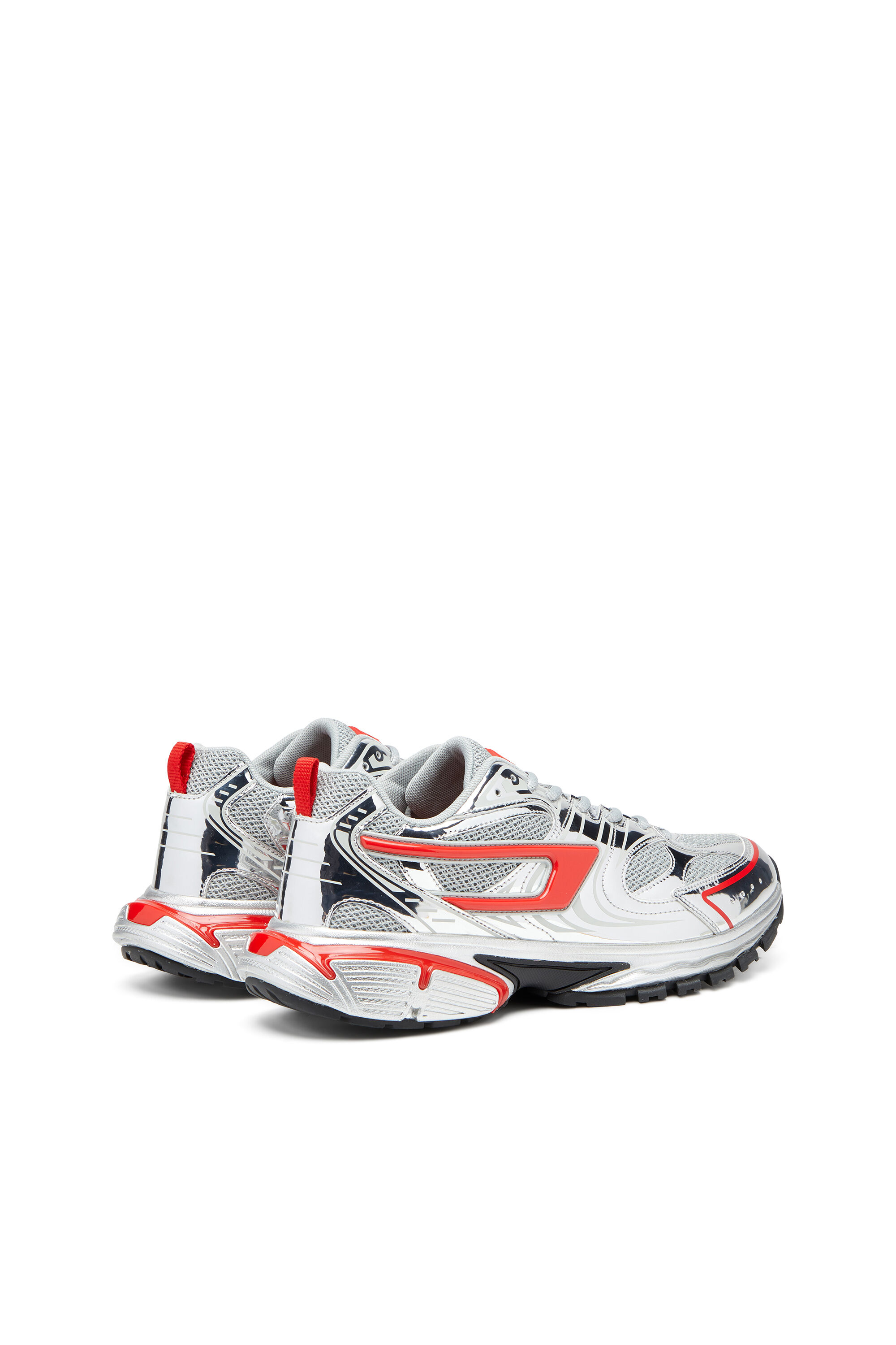 Diesel - S-SERENDIPITY PRO-X1, S-Serendipity-Sneakers en mesh avec superpositions métallisés Homme in Polychrome - 3