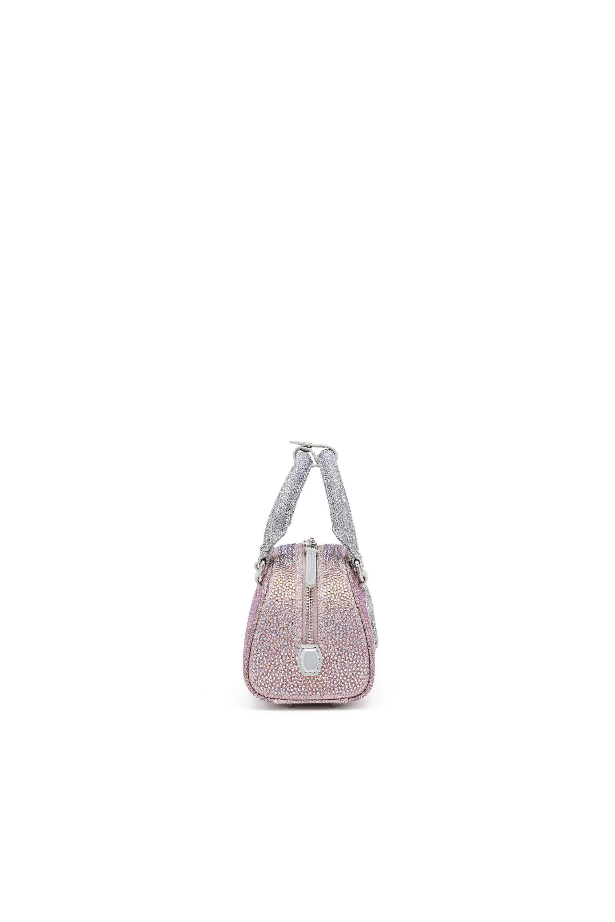 Diesel - 1DR DOME CROSSBODY, 1DR Dome - Petit sac bandouli&egrave;re en Lurex cristal Femme in Rose - 4