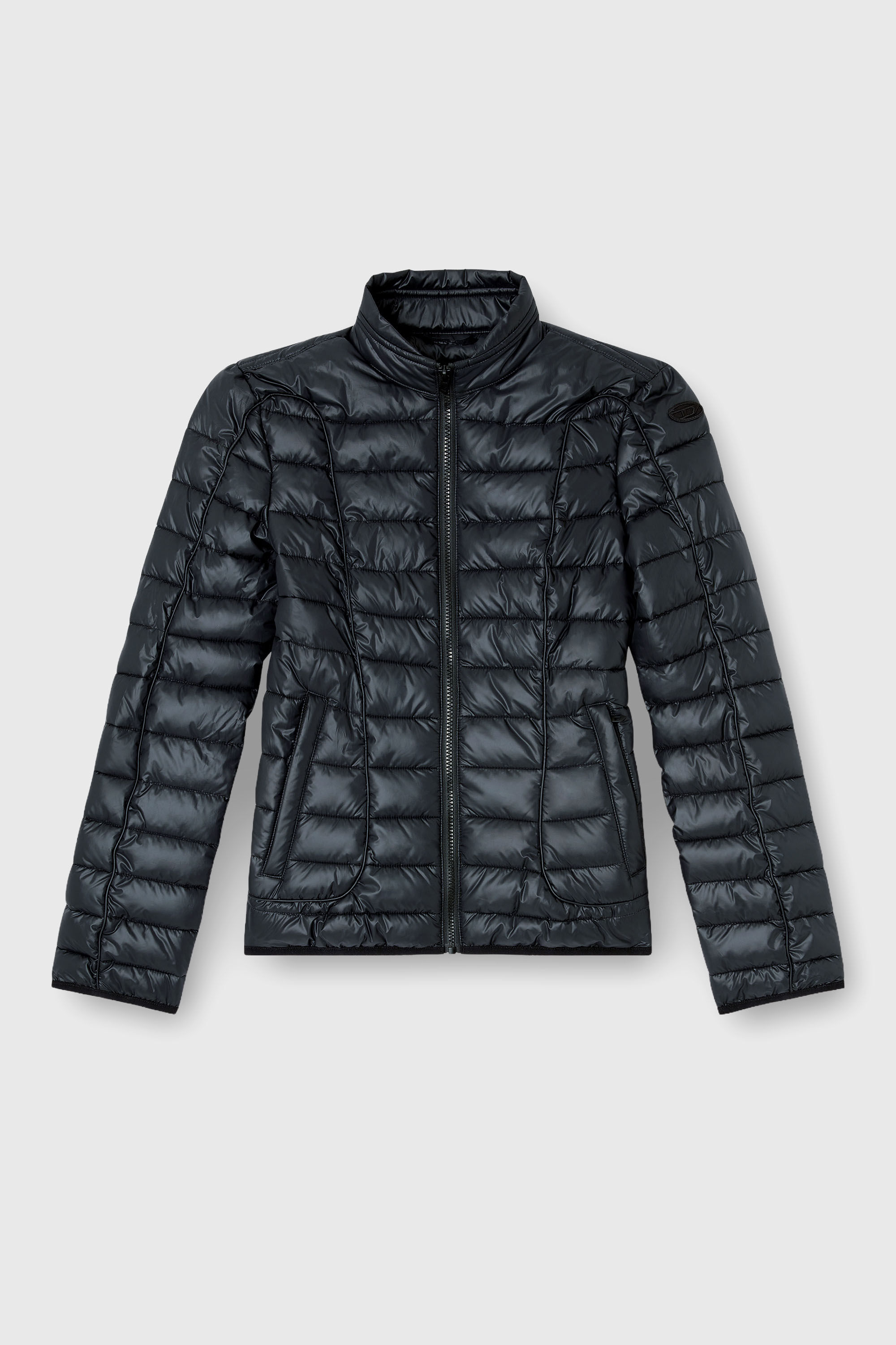 Diesel - W-PILOT-FEM, Doudoune avec d&eacute;tails de motard Femme in Noir - 2