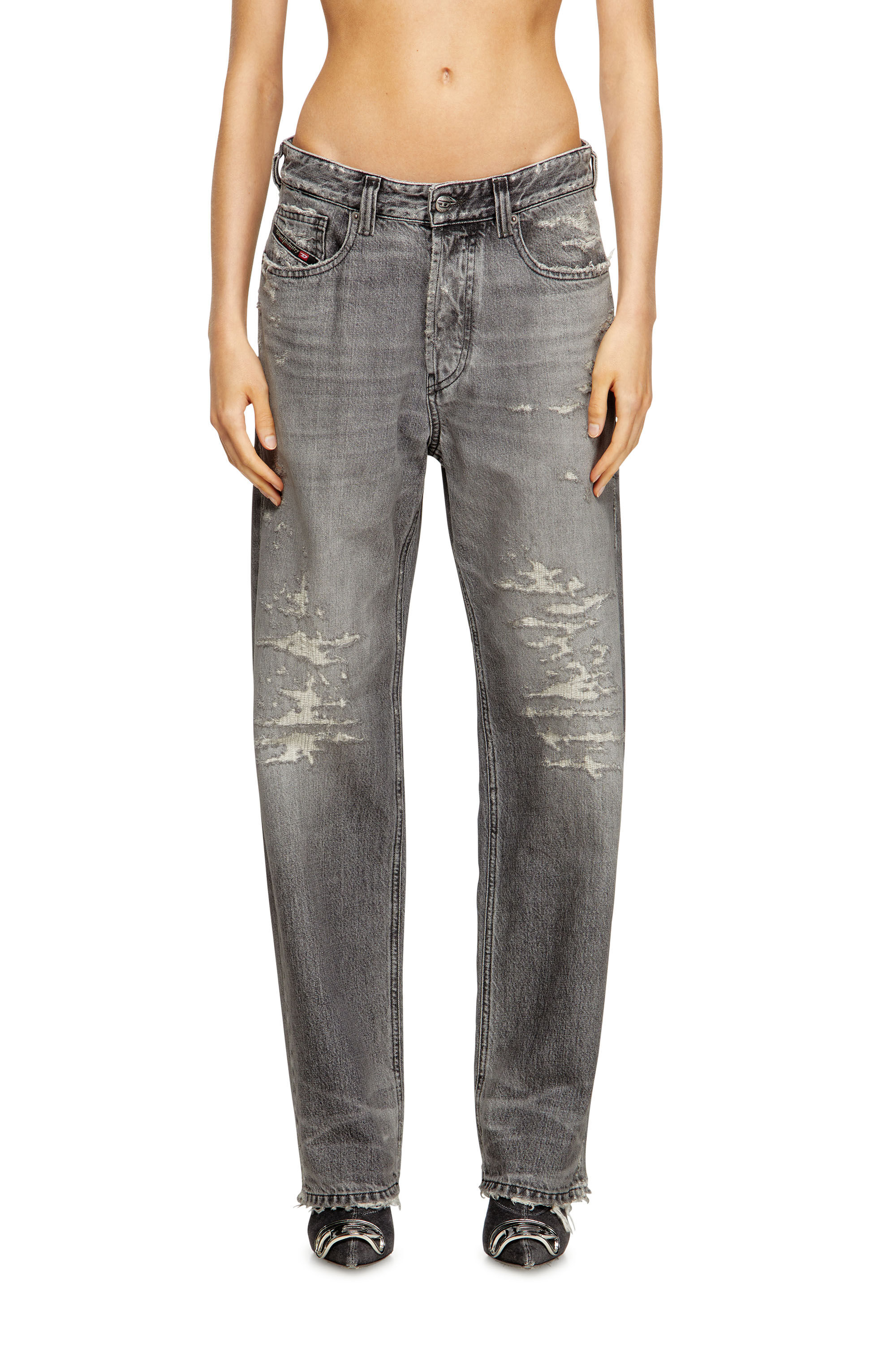 Diesel - Regular Jeans 1988 D-Ark 09M64 Femme, Gris - Image 3
