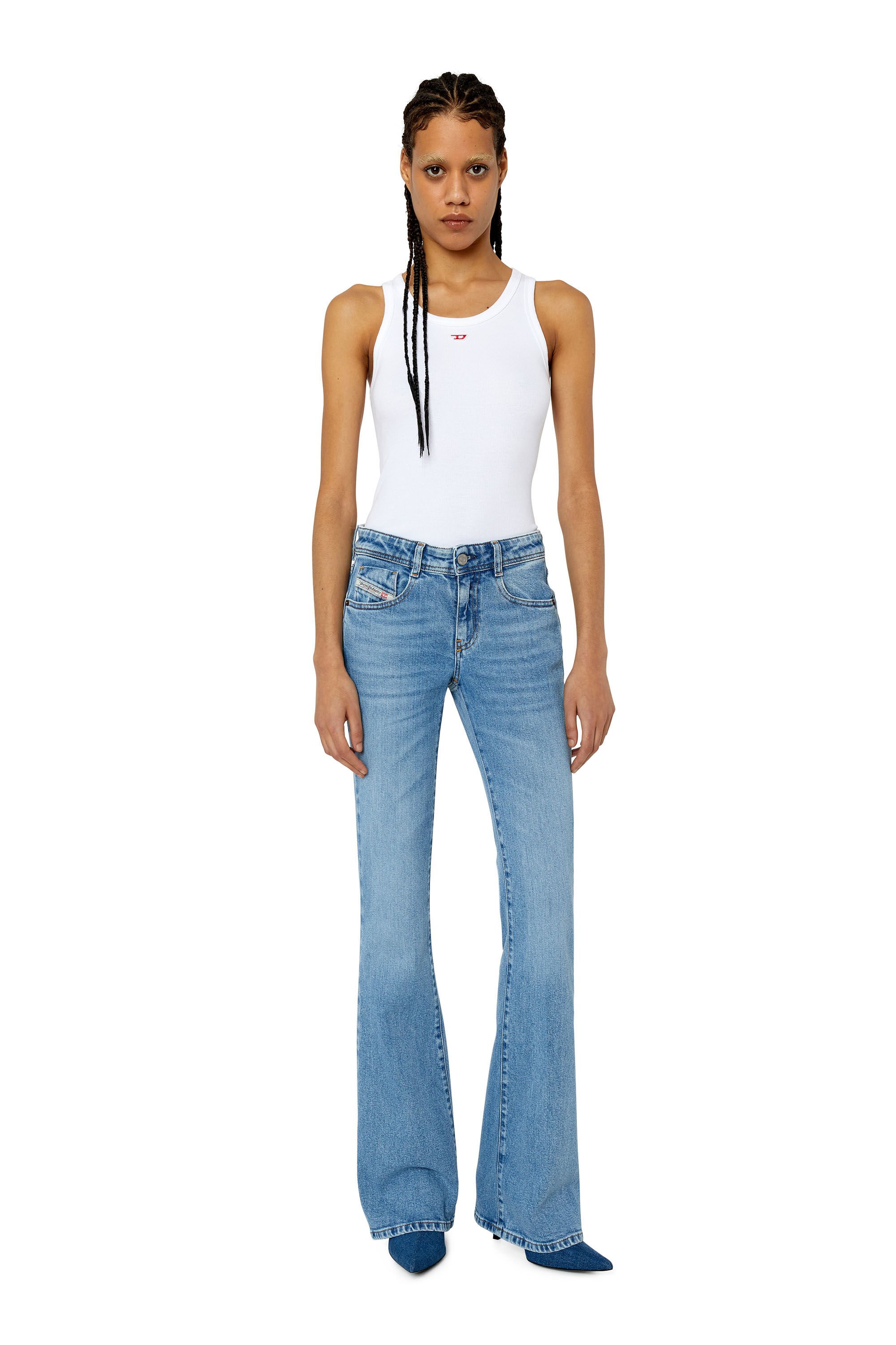 Diesel - 1969 D-Ebbey 9B92L Bootcut and Flare Jeans, Bleu Clair - Image 1