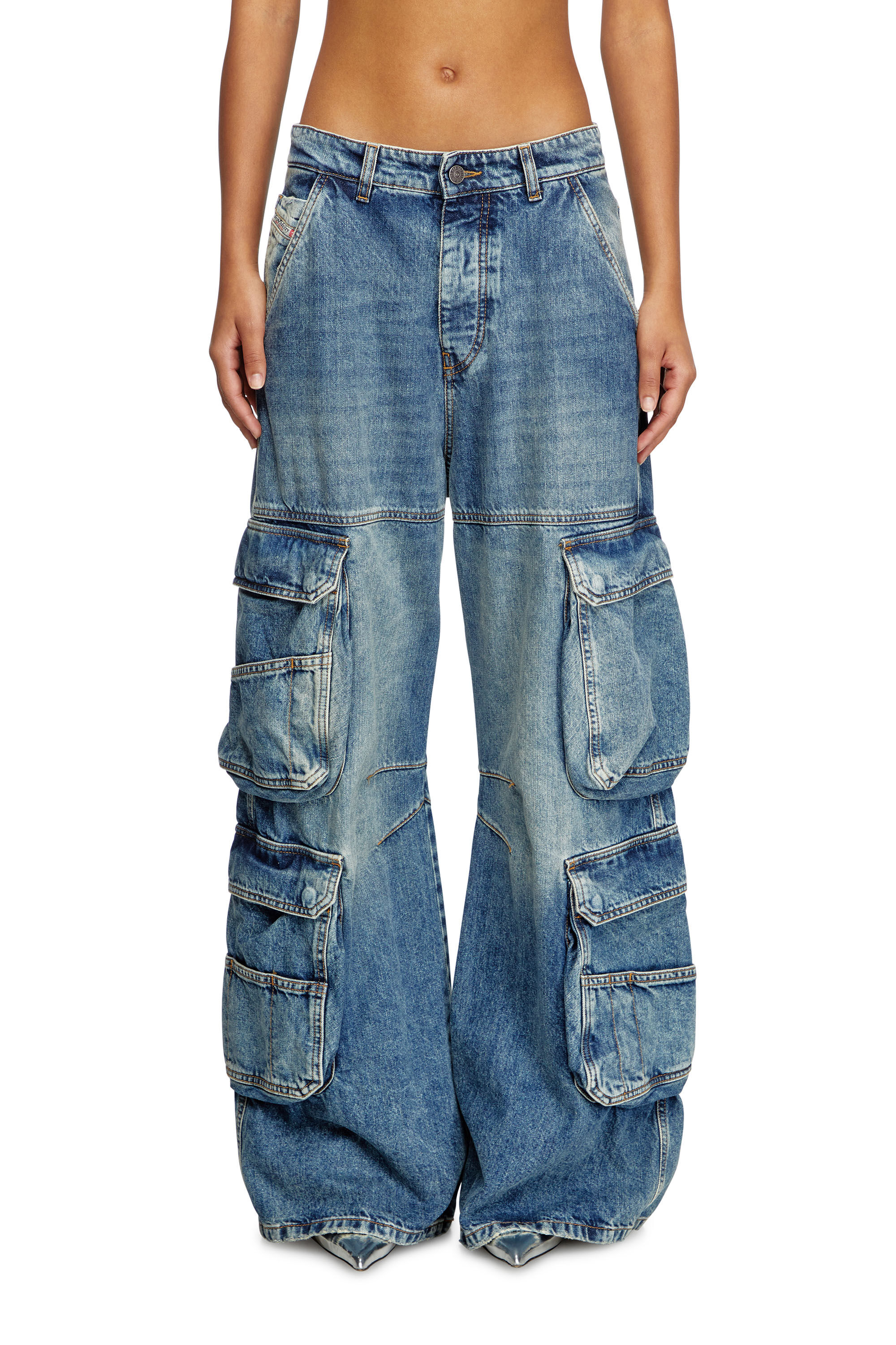 Diesel - Relaxed Jeans 1996 D-Sire 0NLAX Femme, Bleu moyen - Image 3