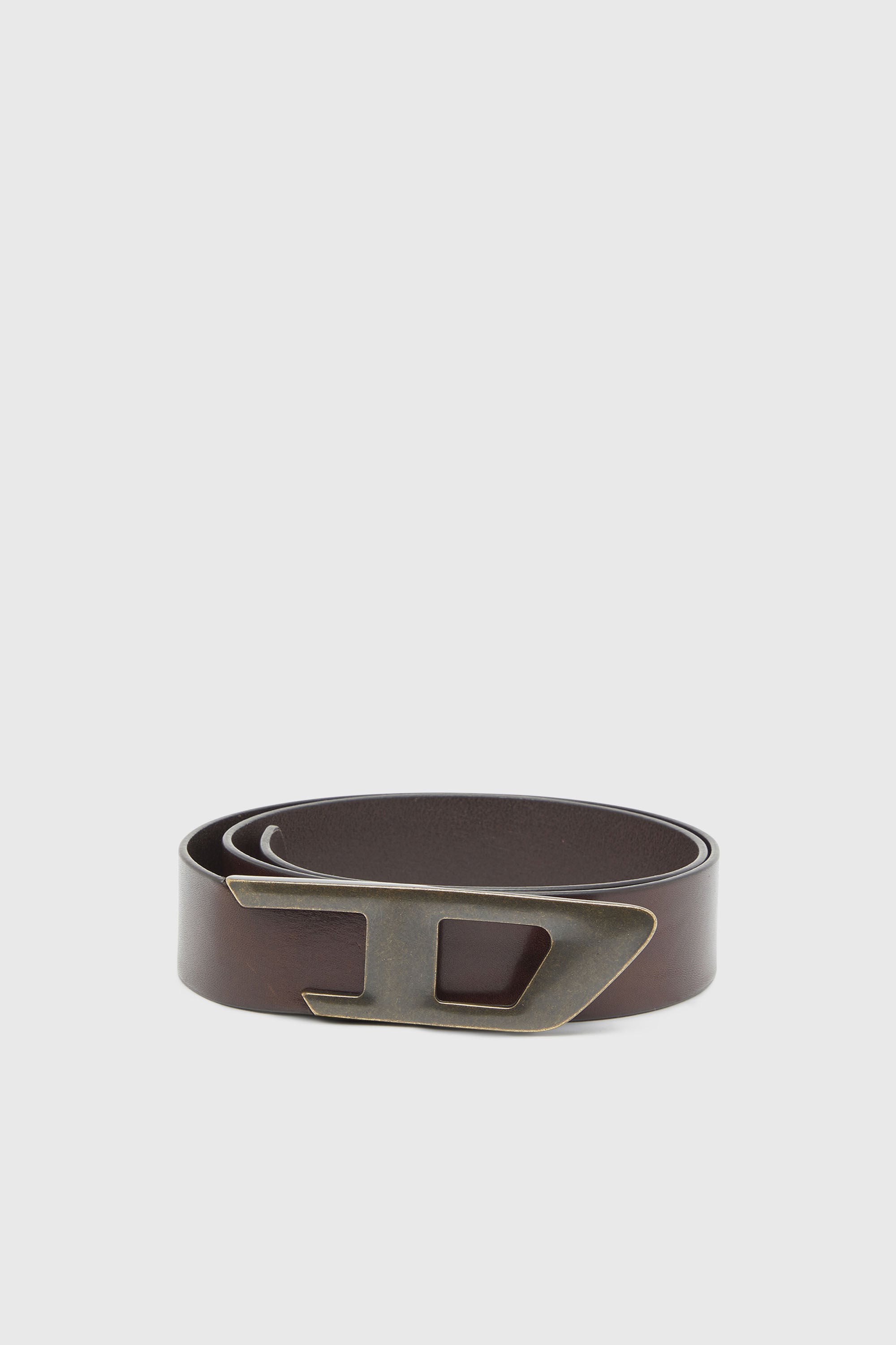 Diesel - B-D LOGO 2.0 40, Ceinture 4 cm en cuir avec boucle D en m&eacute;tal Mixte in Marron - 1