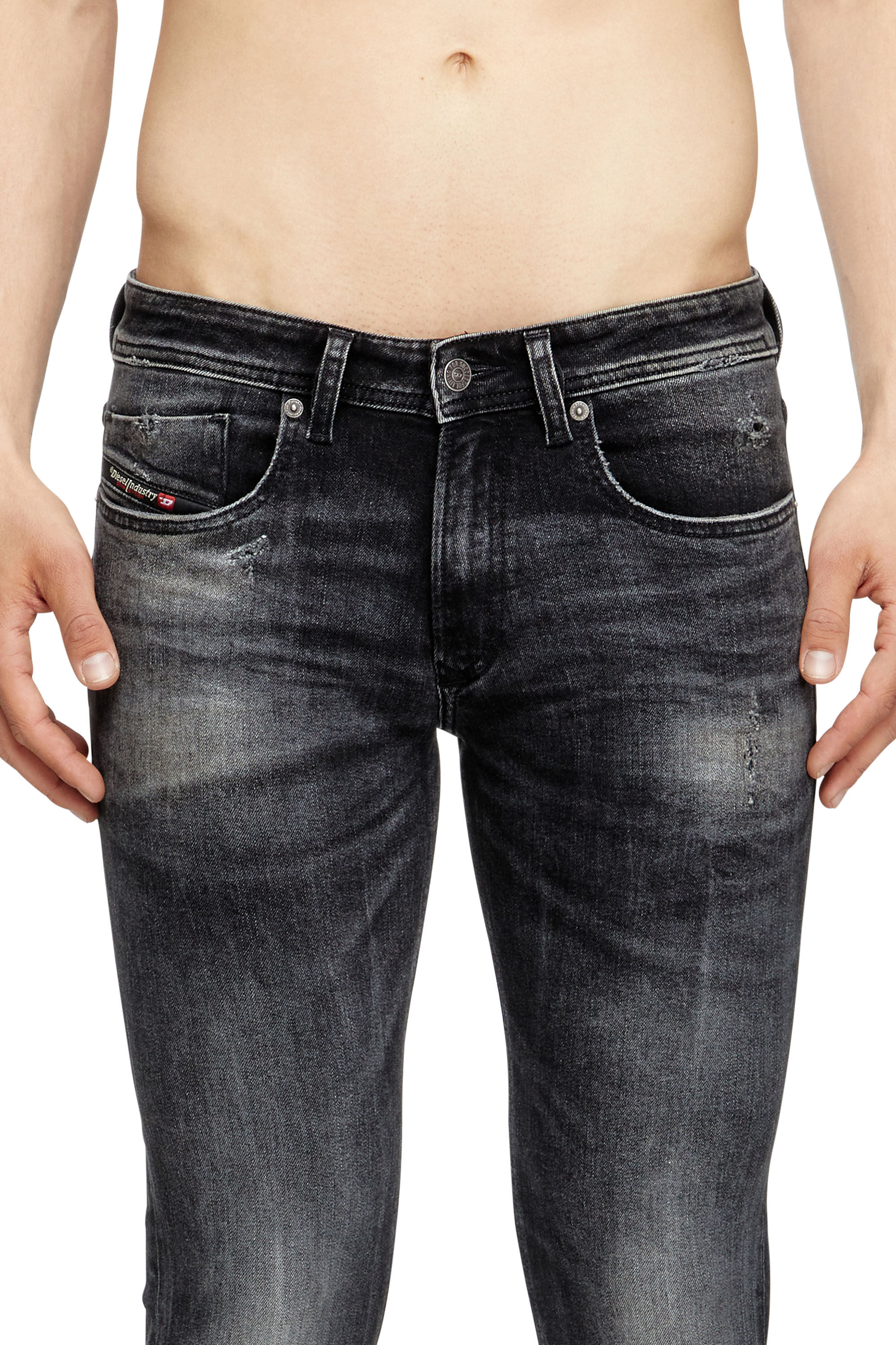 Diesel - Skinny Jeans 1979 Sleenker 0DBDP Homme, Noir/Gris foncé - Image 5