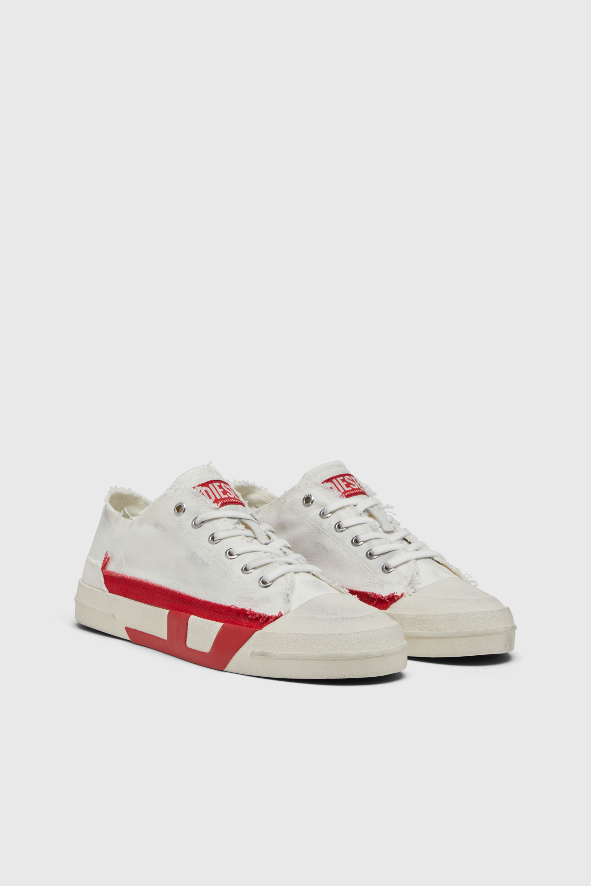 Diesel - S-D-VERSE LOW II, S-D-Verse-Baskets en toile &agrave; effet sali Homme in Polychrome - 2