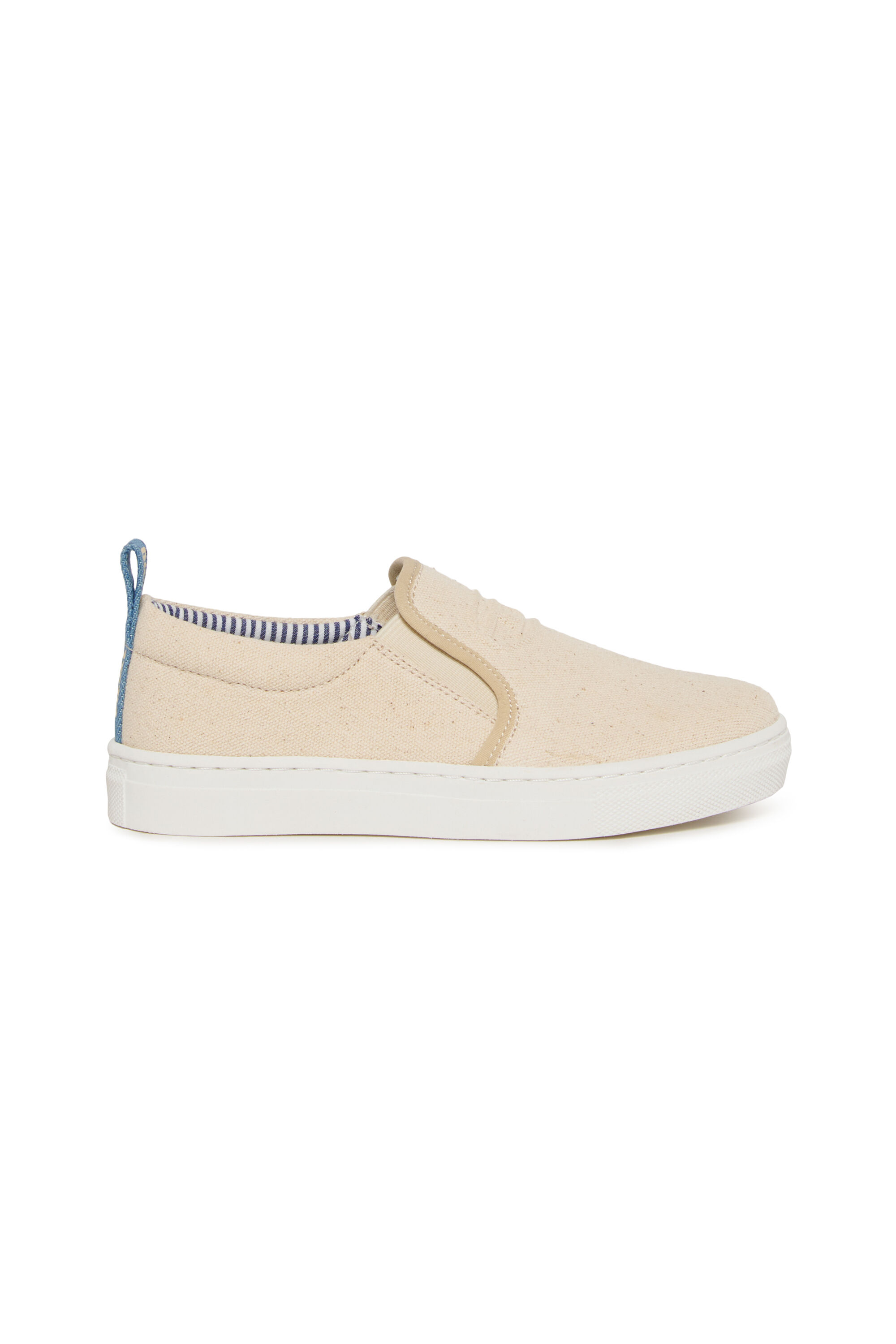Diesel - S-SLIPGAB, Unisex's S-SLIPGAB-Slip-on sneakers in cotton in Beige - 1