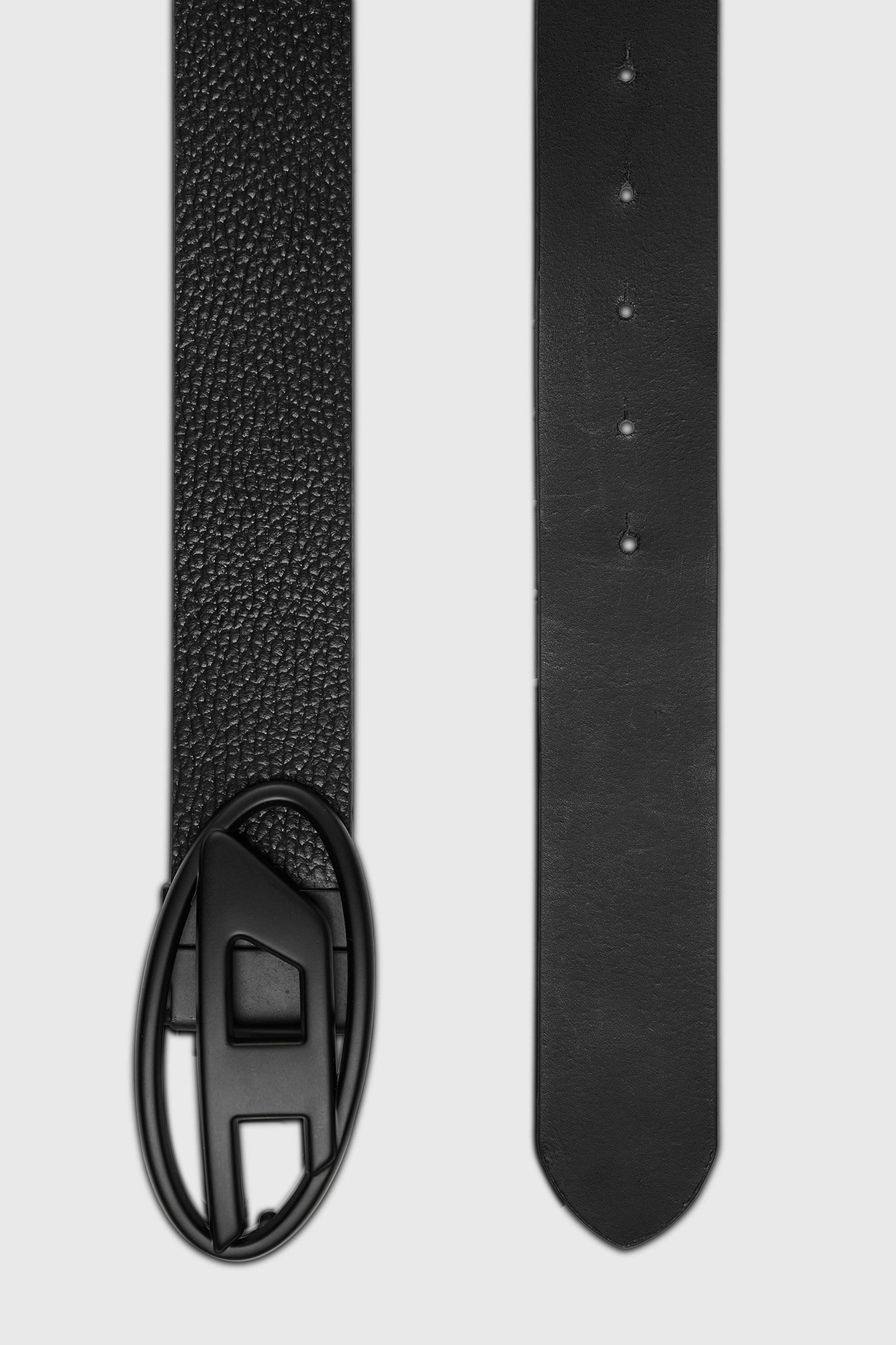 Diesel - B-1DR REV II, Ceinture 3.9 cm en cuir r&eacute;versible Homme in Noir - 2
