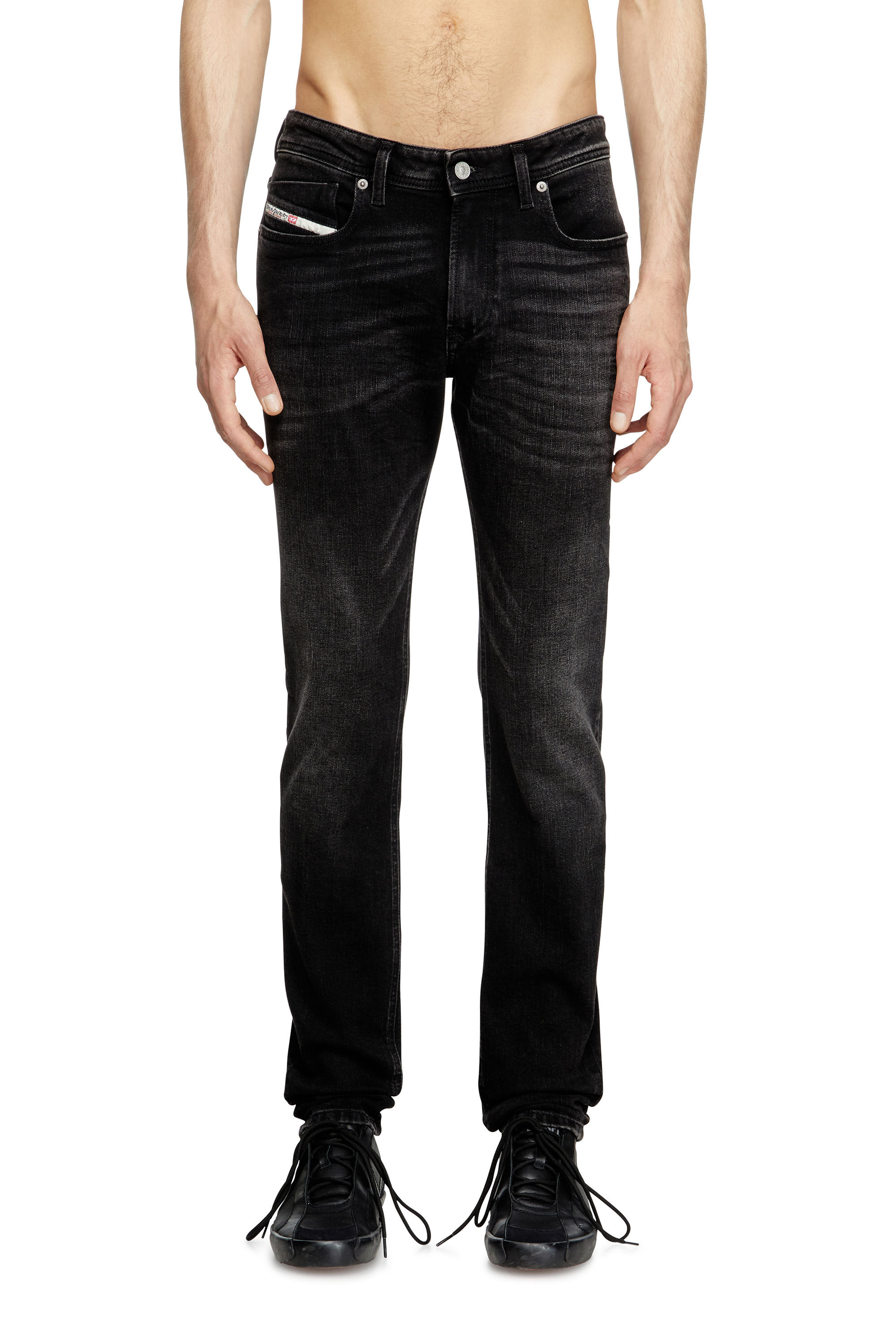 Diesel - Skinny Jeans 1979 Sleenker 0GRDA Homme, Noir/Gris foncé - Image 3