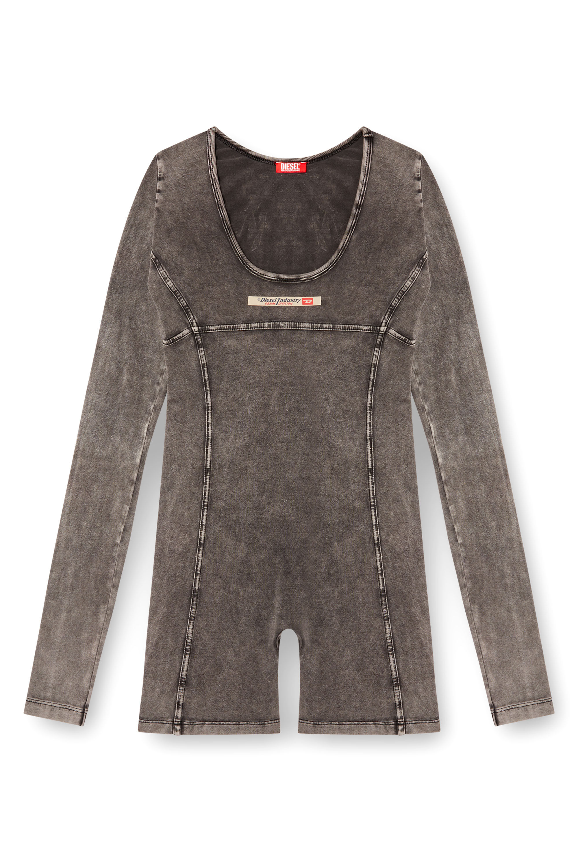 Diesel - PHOEBE-DNM, Body en jersey effet denim Femme in Gris - 1