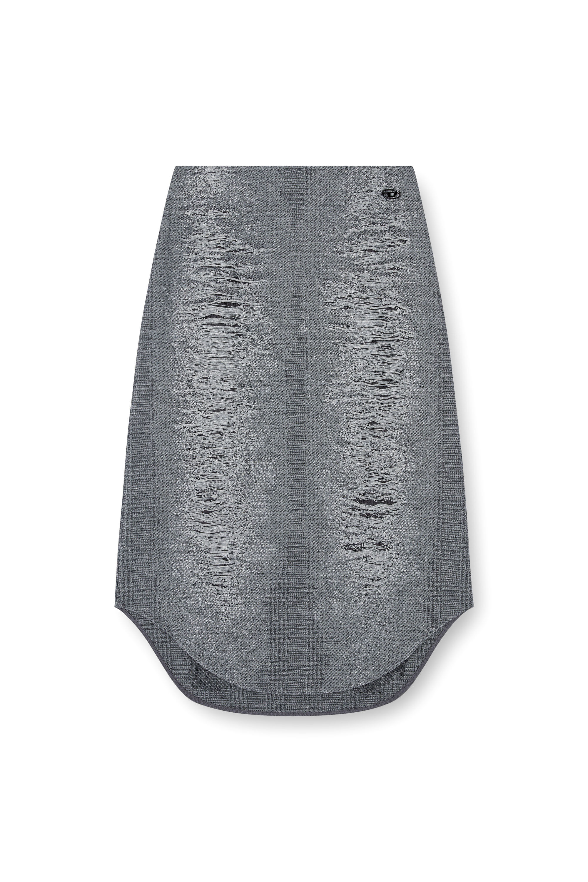 Diesel - O-TAVY, Jupe à carreaux avec effet vieilli Femme in Gris - 2