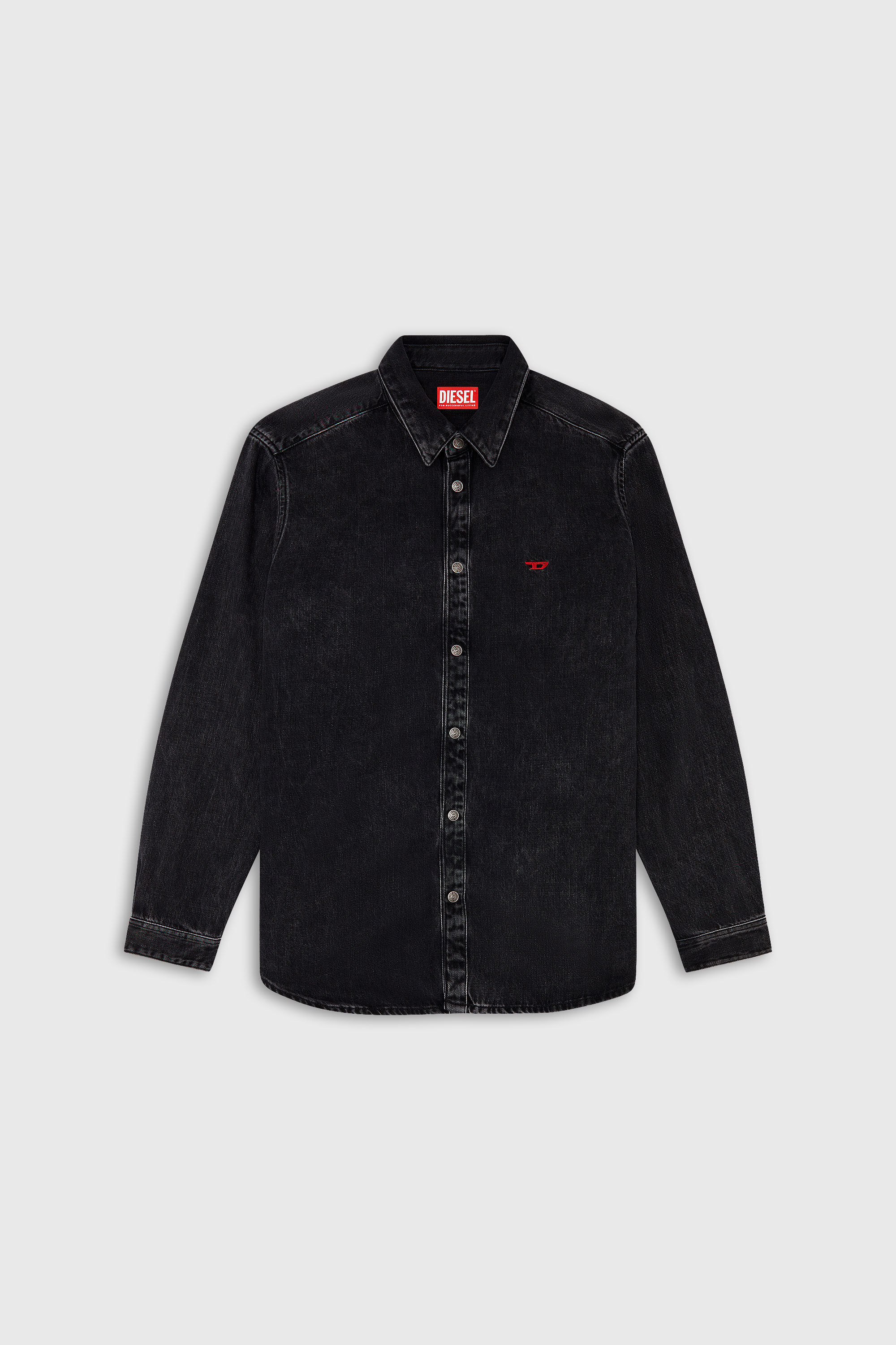 Diesel - D-SIMPLY, Chemise en denim TENCEL Homme in Noir - 2