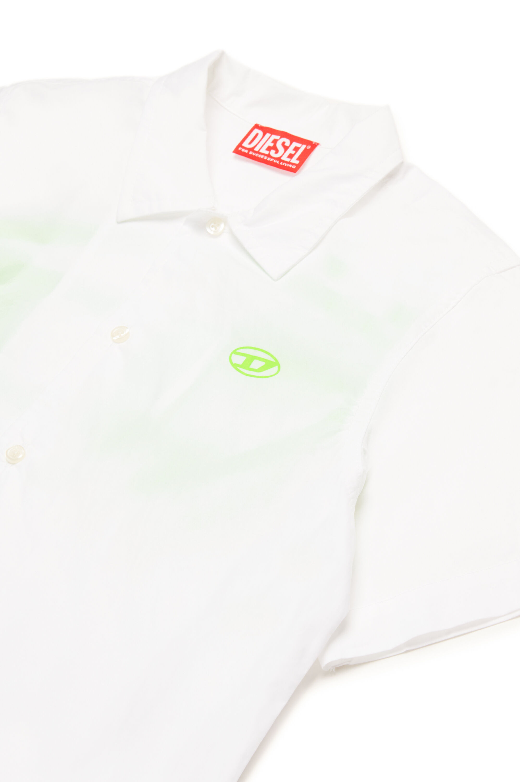 Diesel - MCPOLLY, Chemise à manches courtes avec imprimé Oval D Homme in Blanc - 3