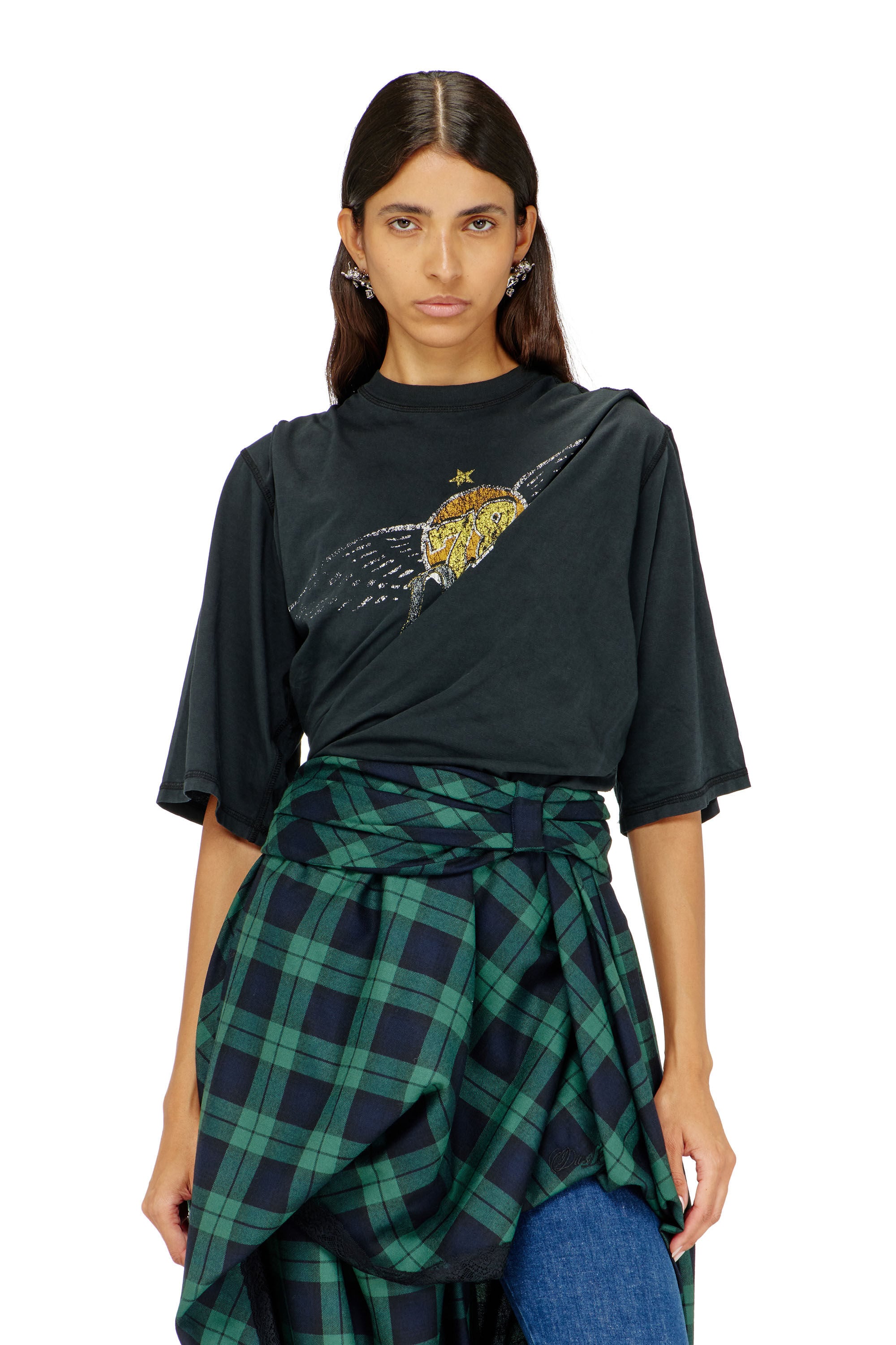 Diesel - T-MILLA-JER, Body T-shirt avec motifs concert Femme in ToBeDefined - 2