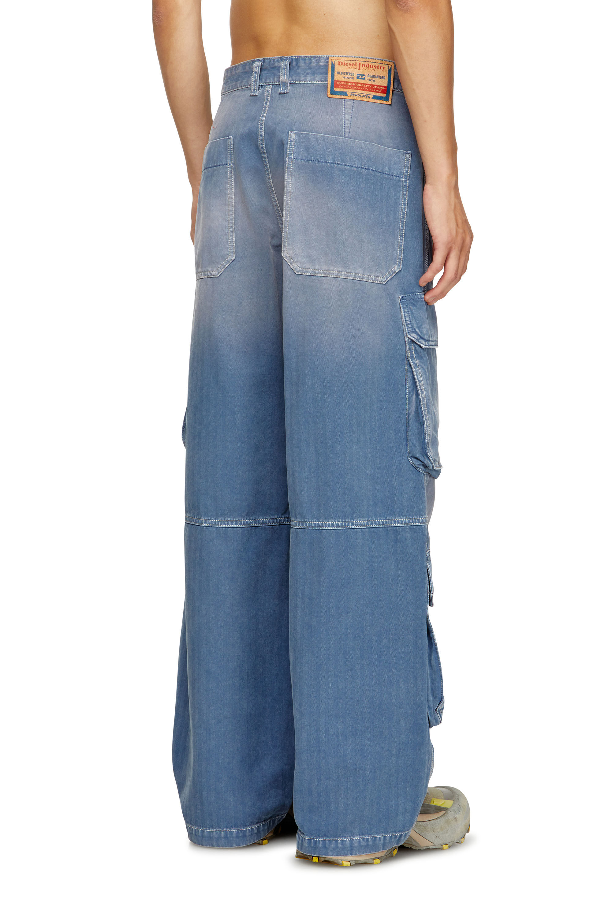 Diesel - Relaxed Jeans D-Touch 09M93 Homme, Bleu moyen - Image 4