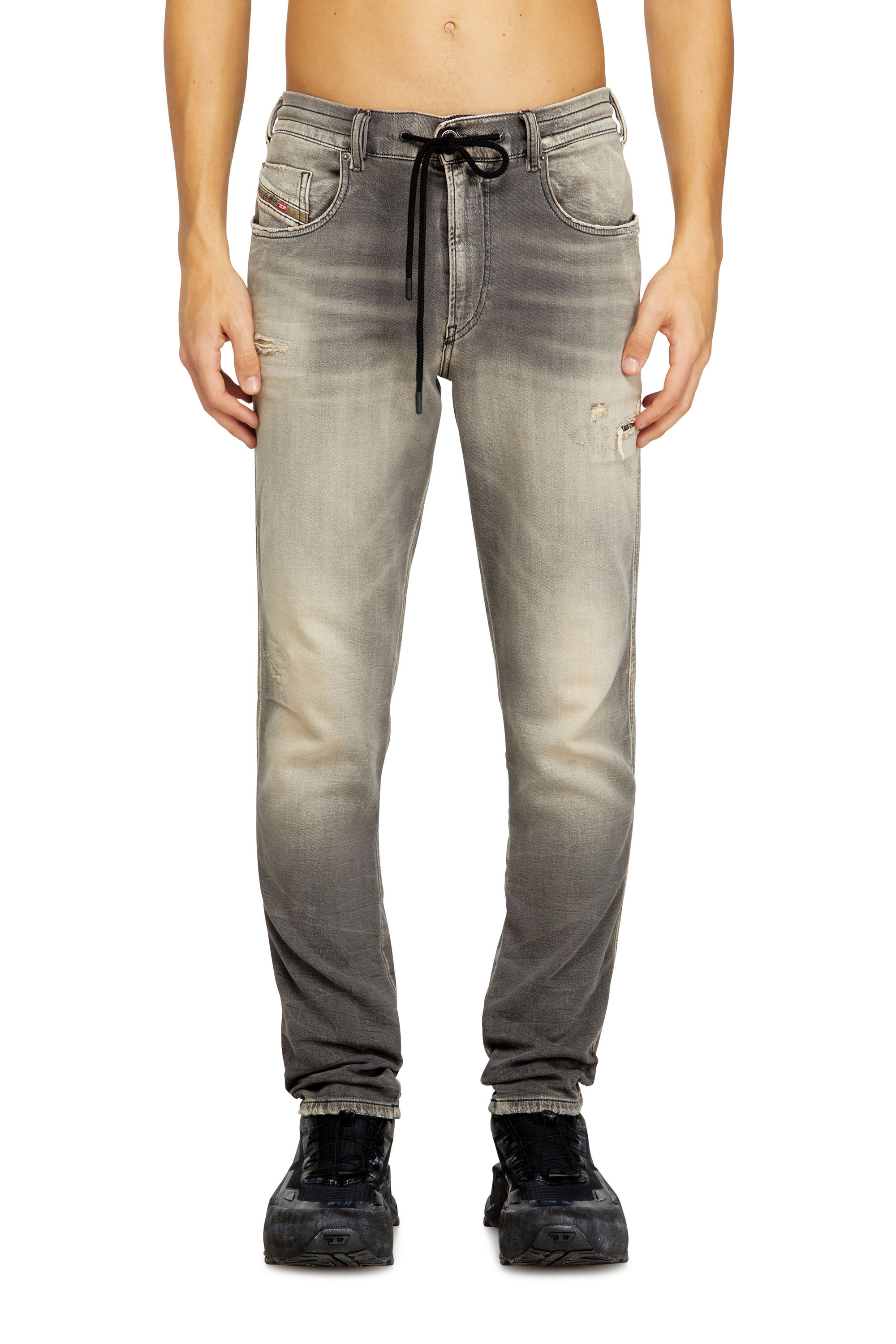 Diesel - Slim 2062 D-Strukt Joggjeans® 068UH Homme, Gris Clair - Image 3