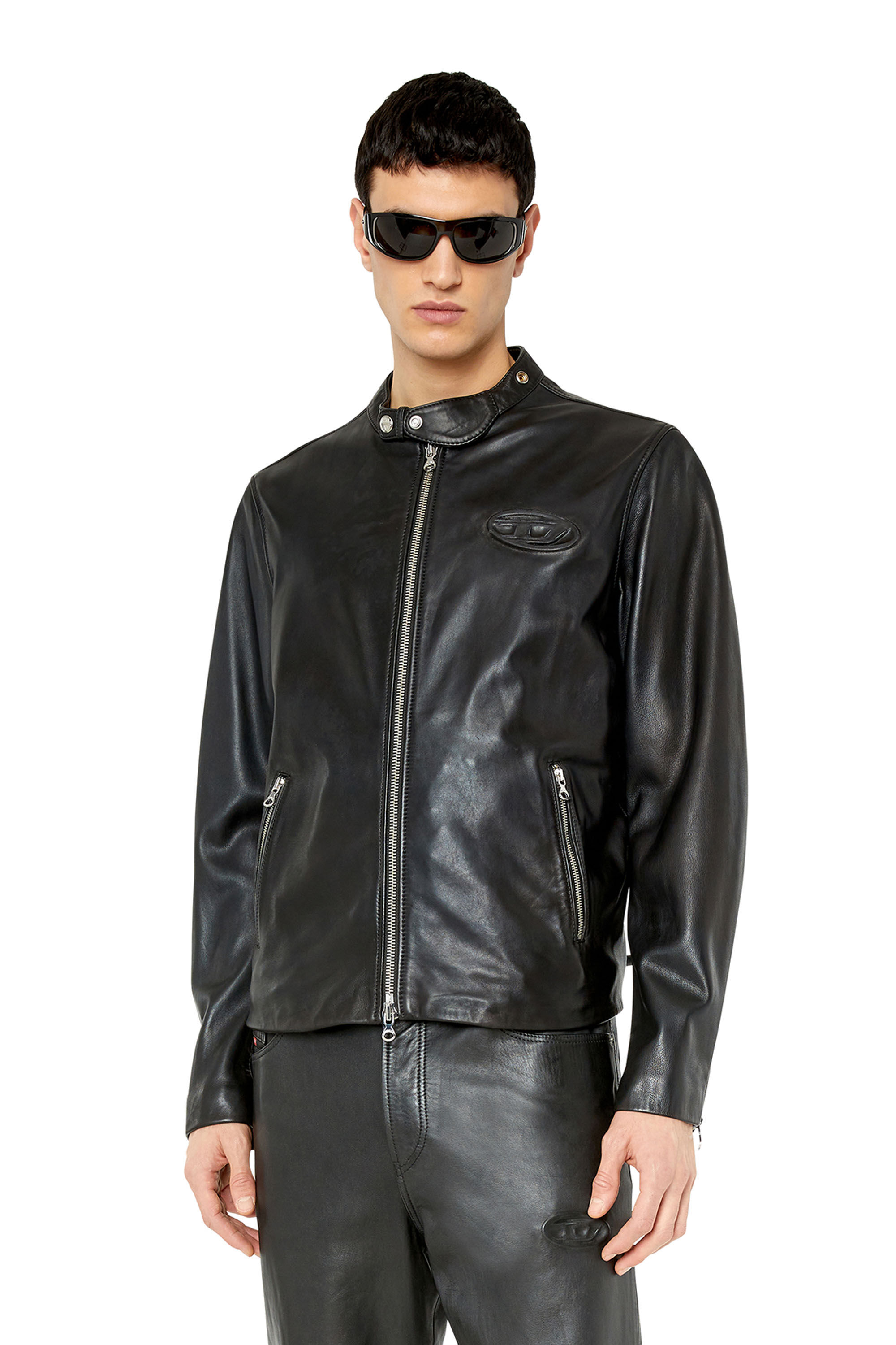 Veste en cuir diesel homme store