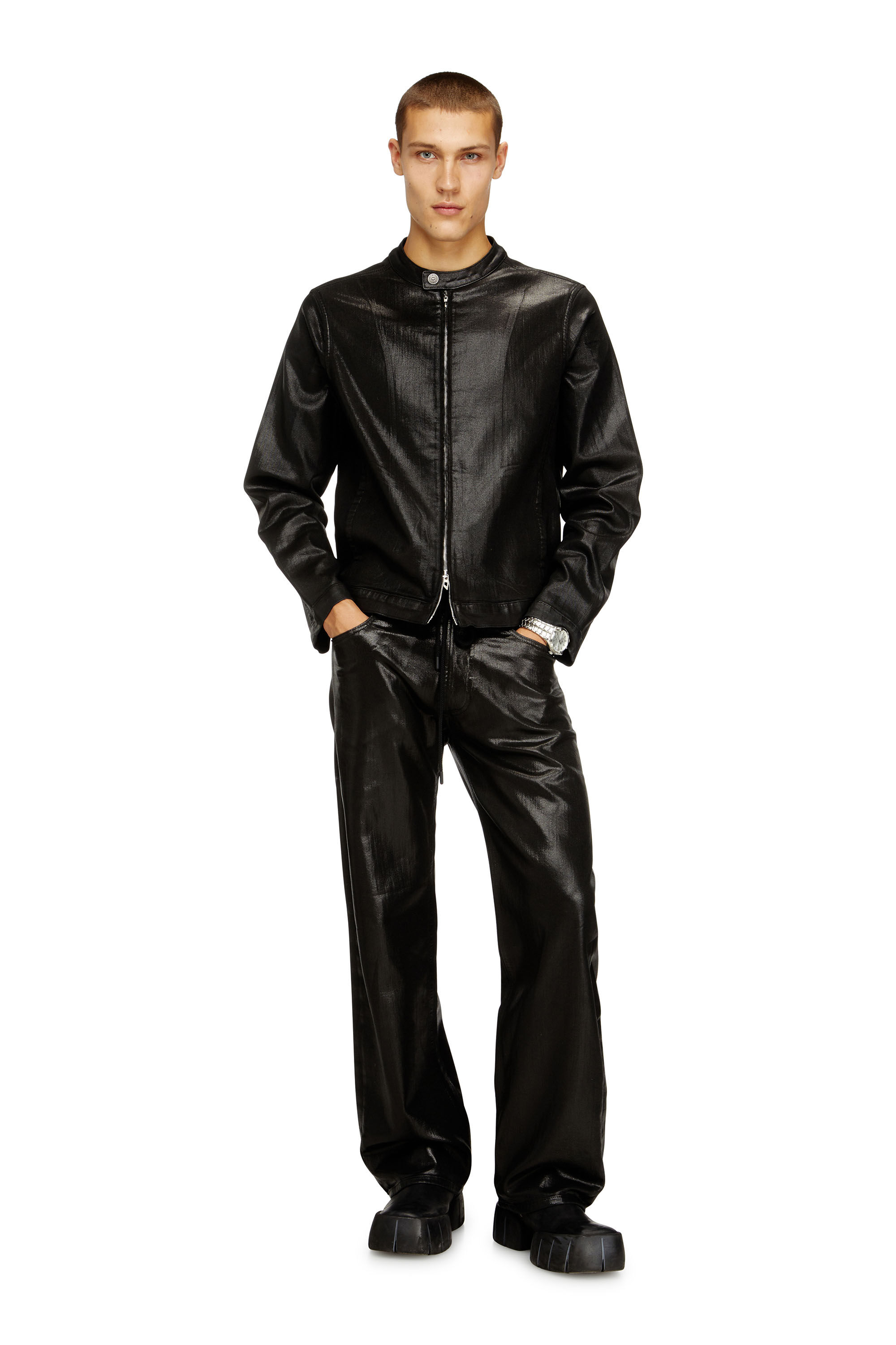 Diesel - Relaxed 2080 D-Reel Joggjeans® 068VD Homme, Noir/Gris foncé - Image 1