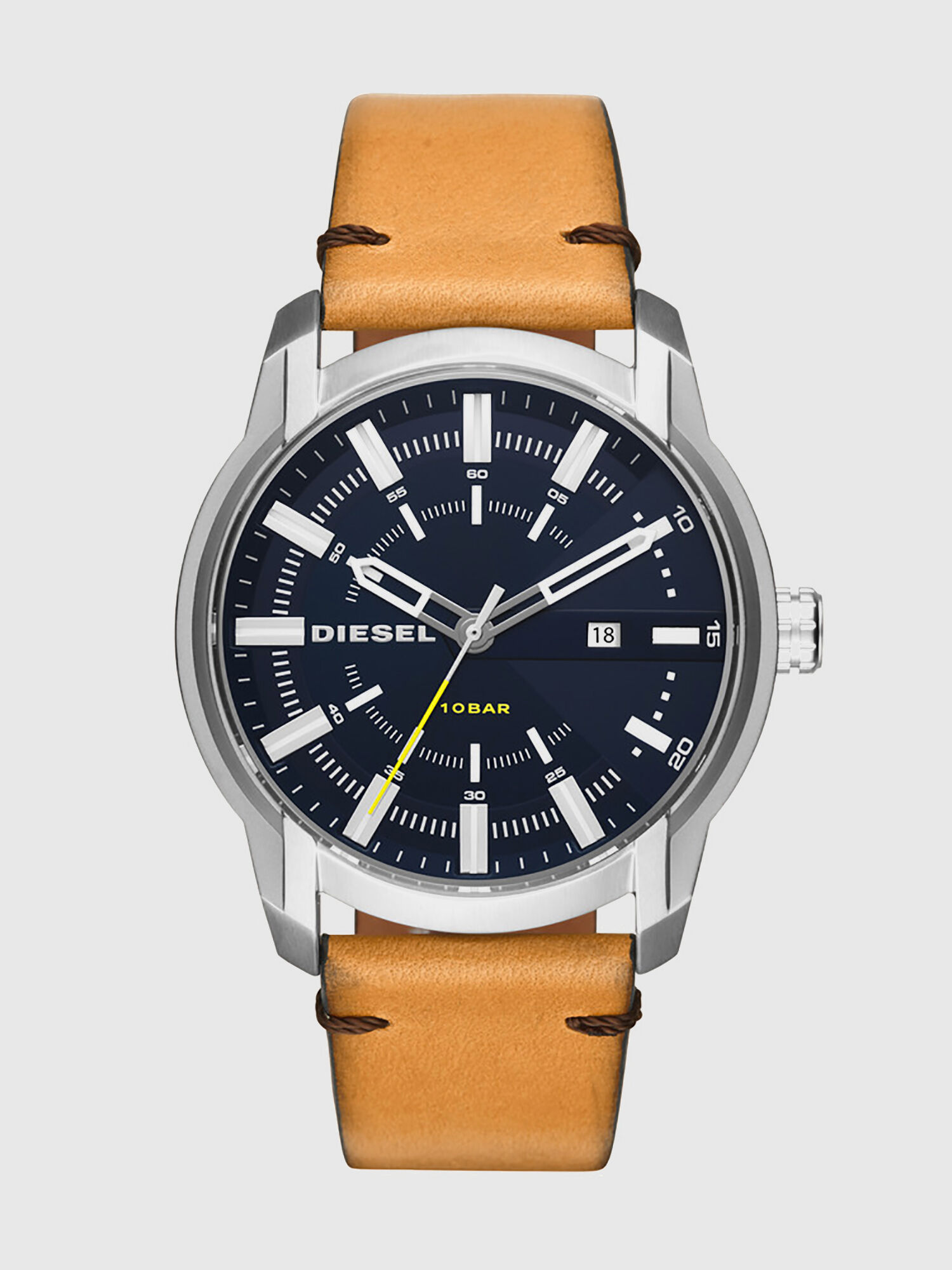DZ1847 Homme Montre avec bracelet en cuir 45 mm Diesel