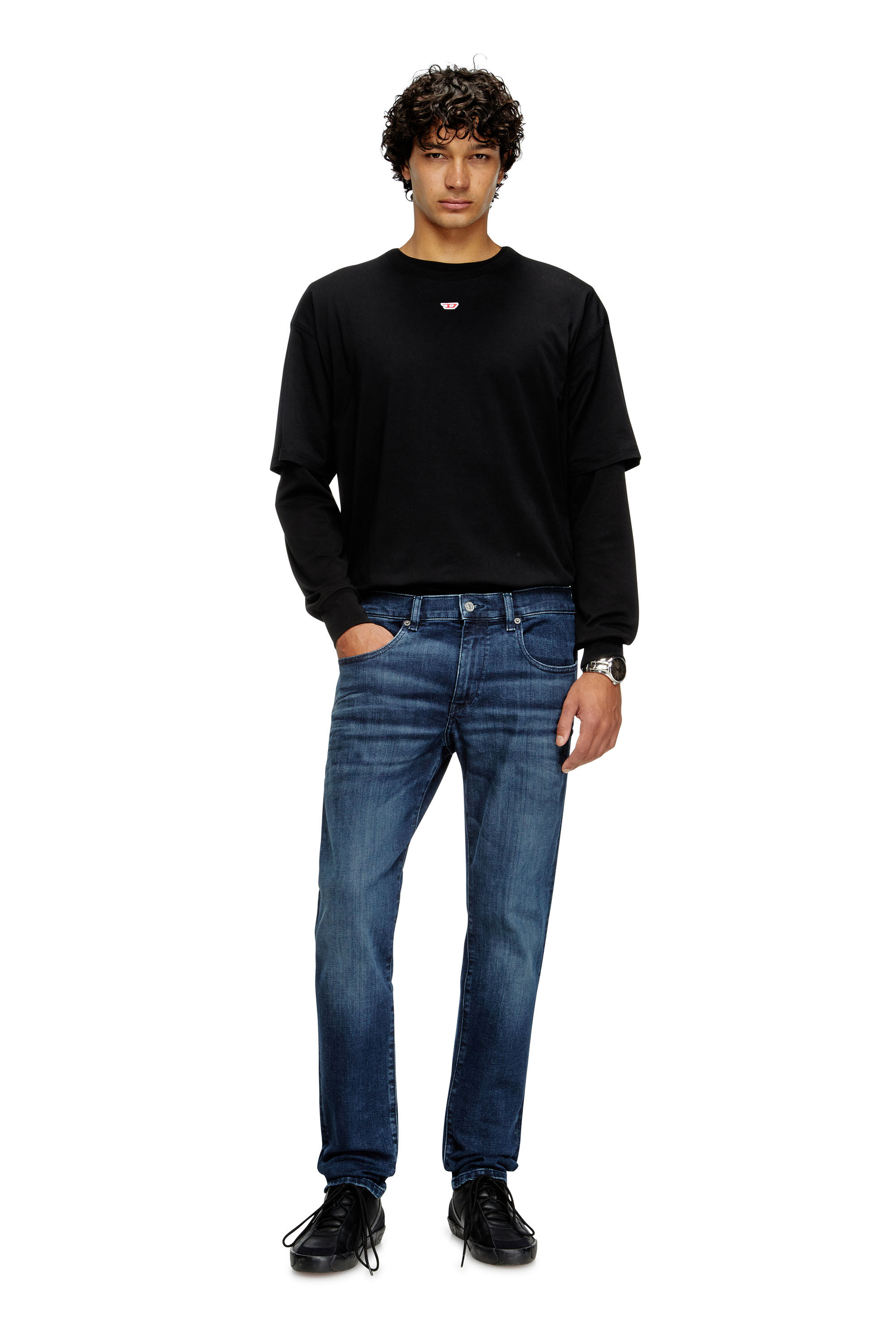 Diesel - Slim Jeans 2019 D-Strukt 0GRDJ Homme, Bleu Foncé - Image 1