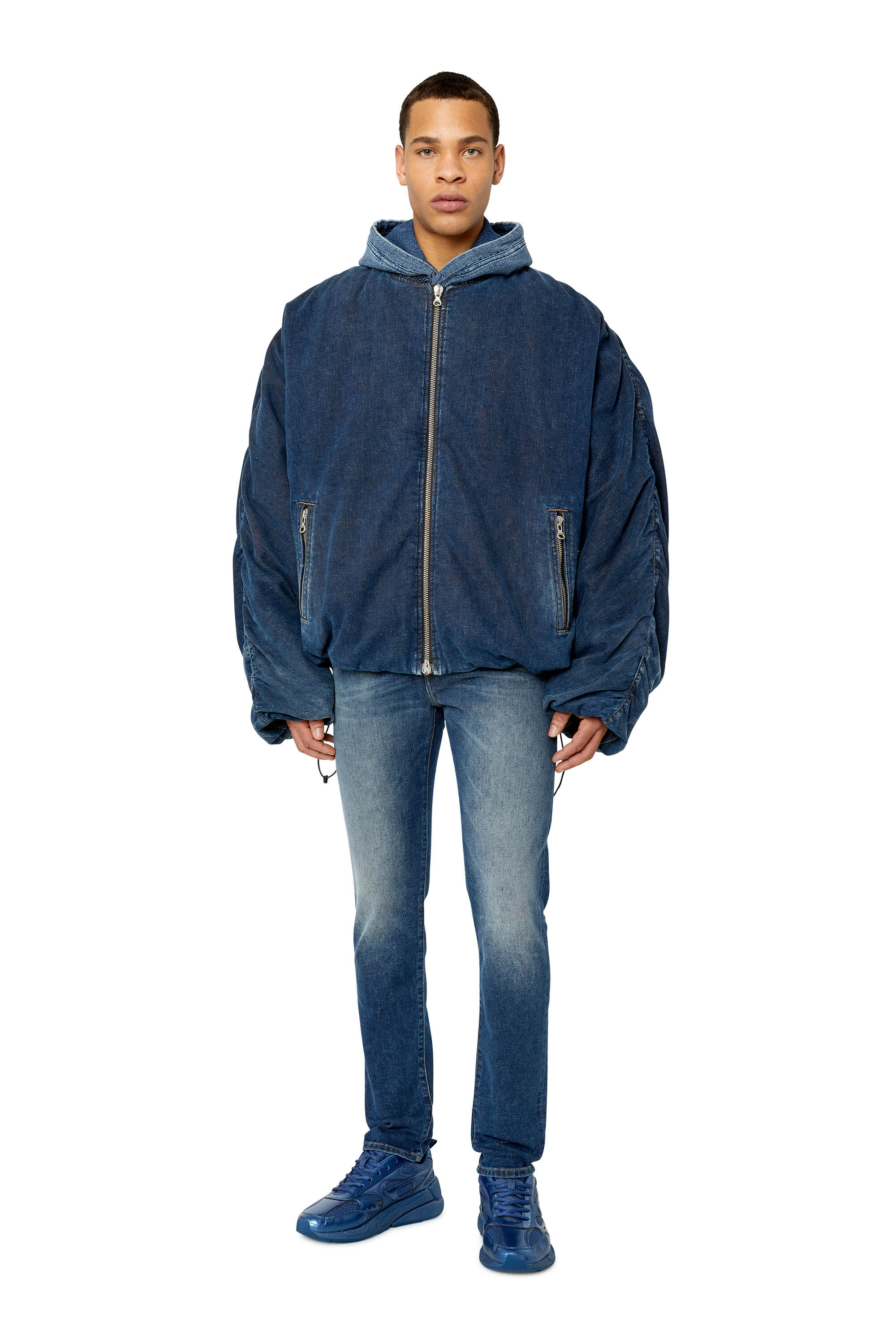 Diesel - 2019 D-Strukt 09F39 Slim Jeans, Bleu Foncé - Image 1