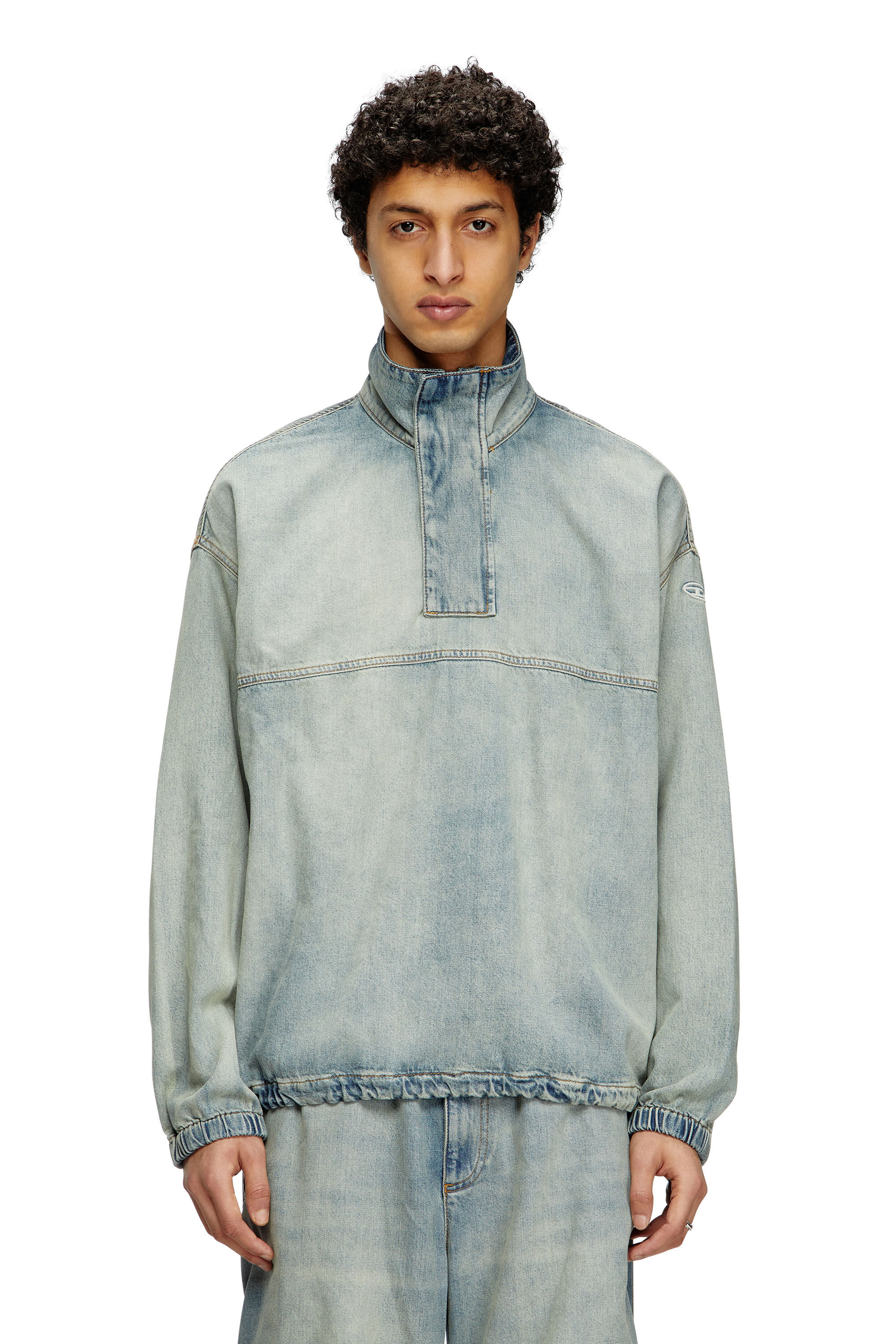 Diesel - D-FLOW-S1, Pull en denim bicolore clair Mixte in Bleu - 3