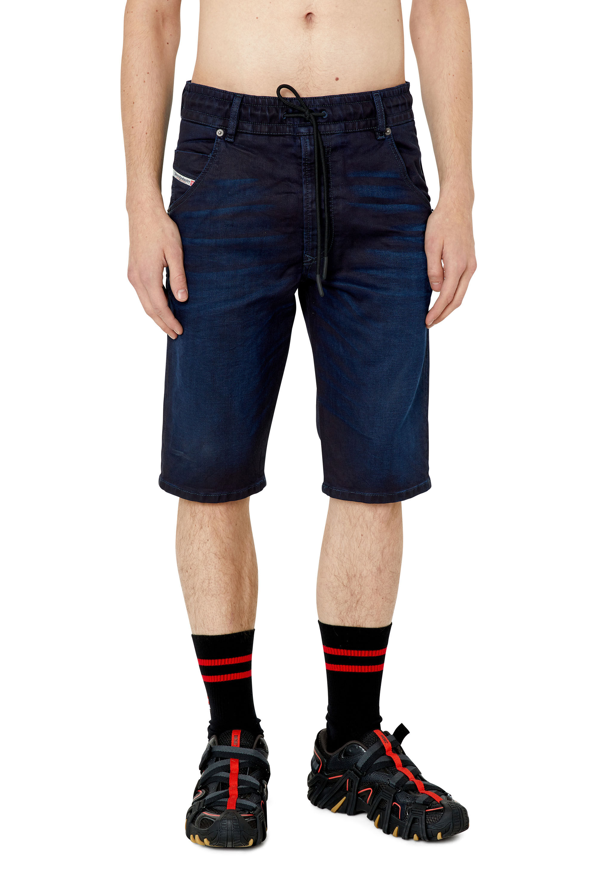 Diesel - D-KROOSHORT-Z JOGGJEANS, Bleu Foncé - Image 3