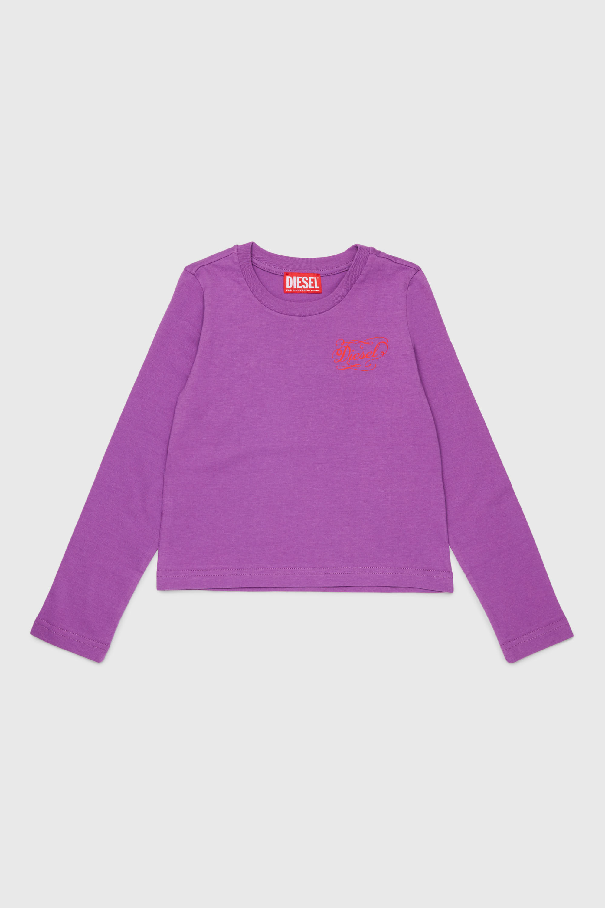 Diesel - TORSY, T-shirt &agrave; manches longues avec logo fantaisie Femme in Violet - 1