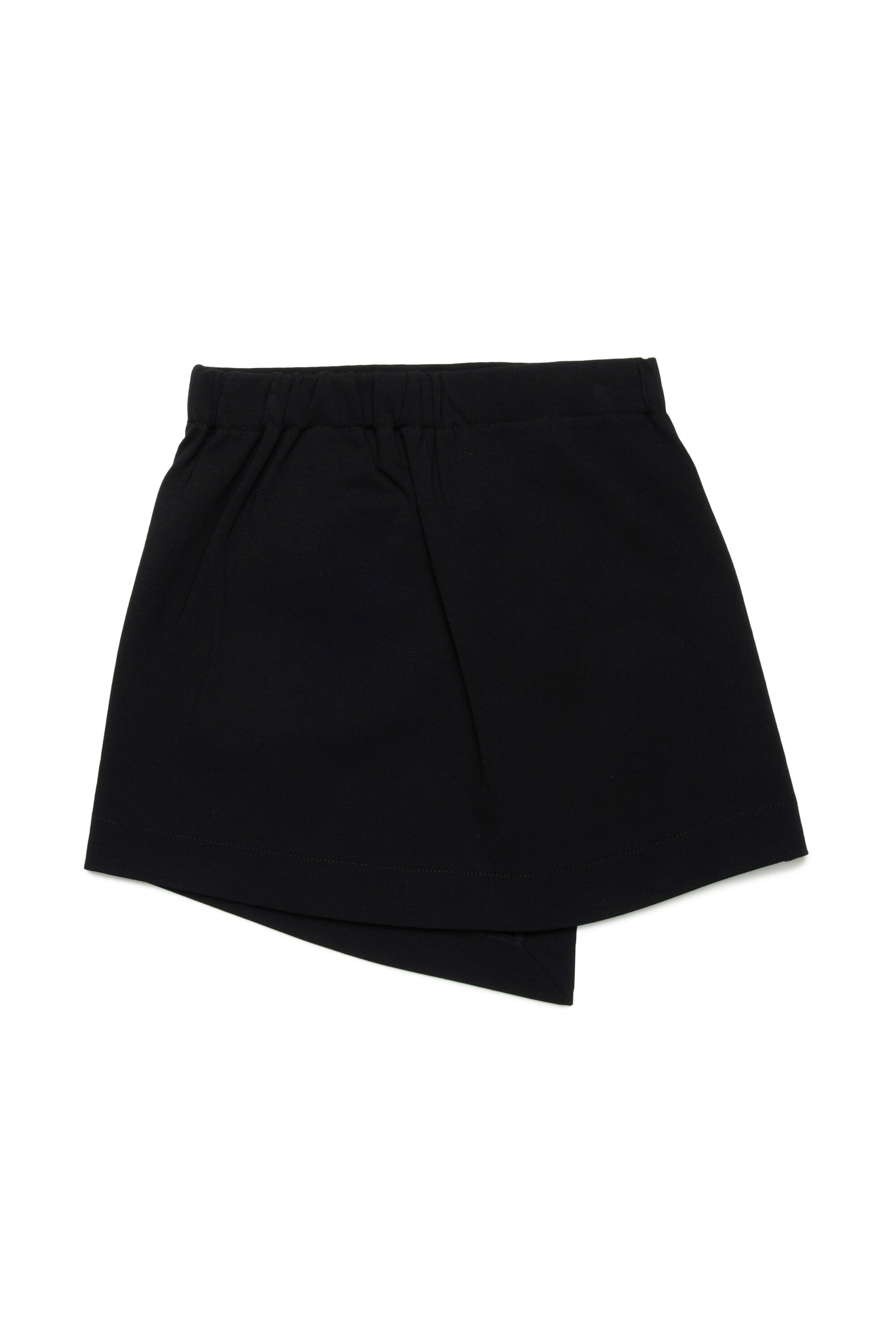 Diesel - GILSY, Mini-jupe enveloppante avec logo Oval D embossé Femme in Noir - 2