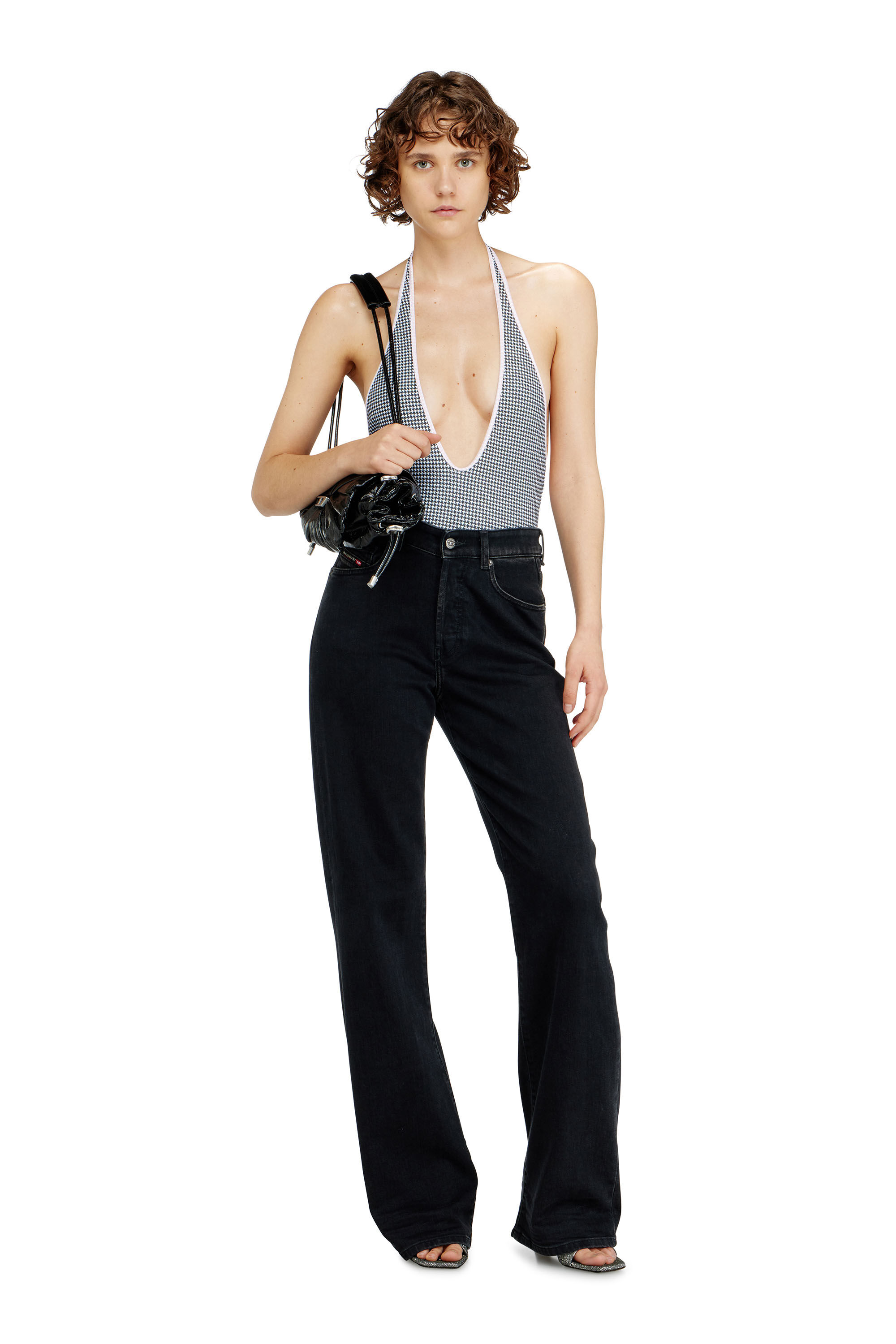 Diesel - ALLIE-D-CORE, Maillot de bain &agrave; imprim&eacute; pied-de-poule Femme in Gris - 5