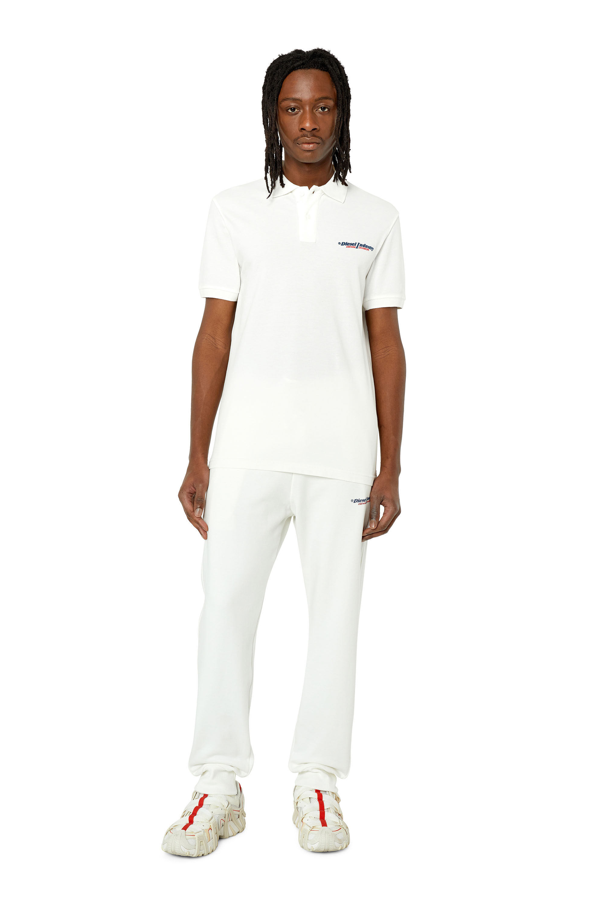 Diesel - T-SMITH-IND, Chemise polo avec imprimé Diesel Industry Homme in Blanc - 1