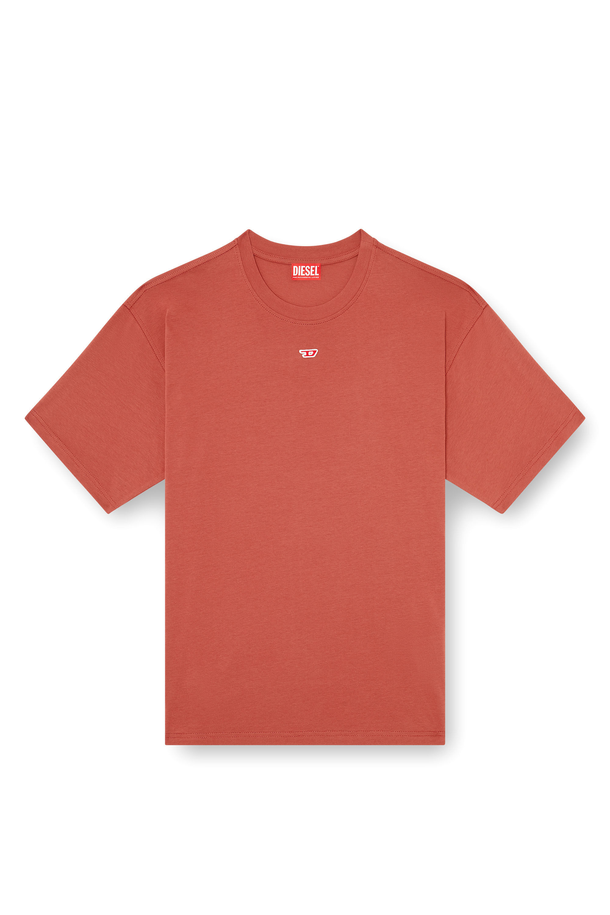 Diesel - T-BOXT-D, T-shirt avec empiècement D brodé Mixte in Rouge - 2