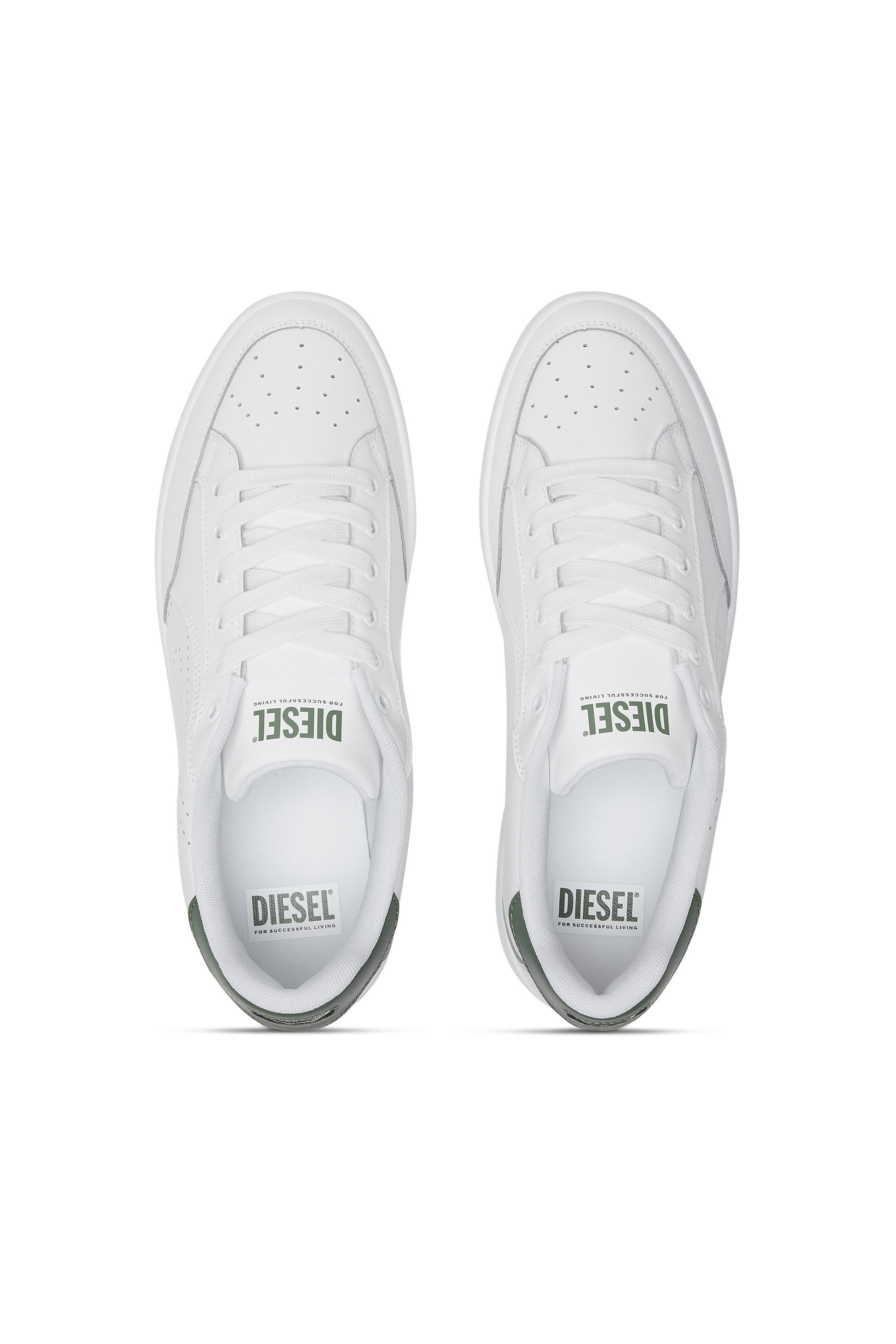 Diesel - S-DAKOTA LOW, S-Dakota-Sneakers en cuir avec logo perforé Homme in Polychrome - 4