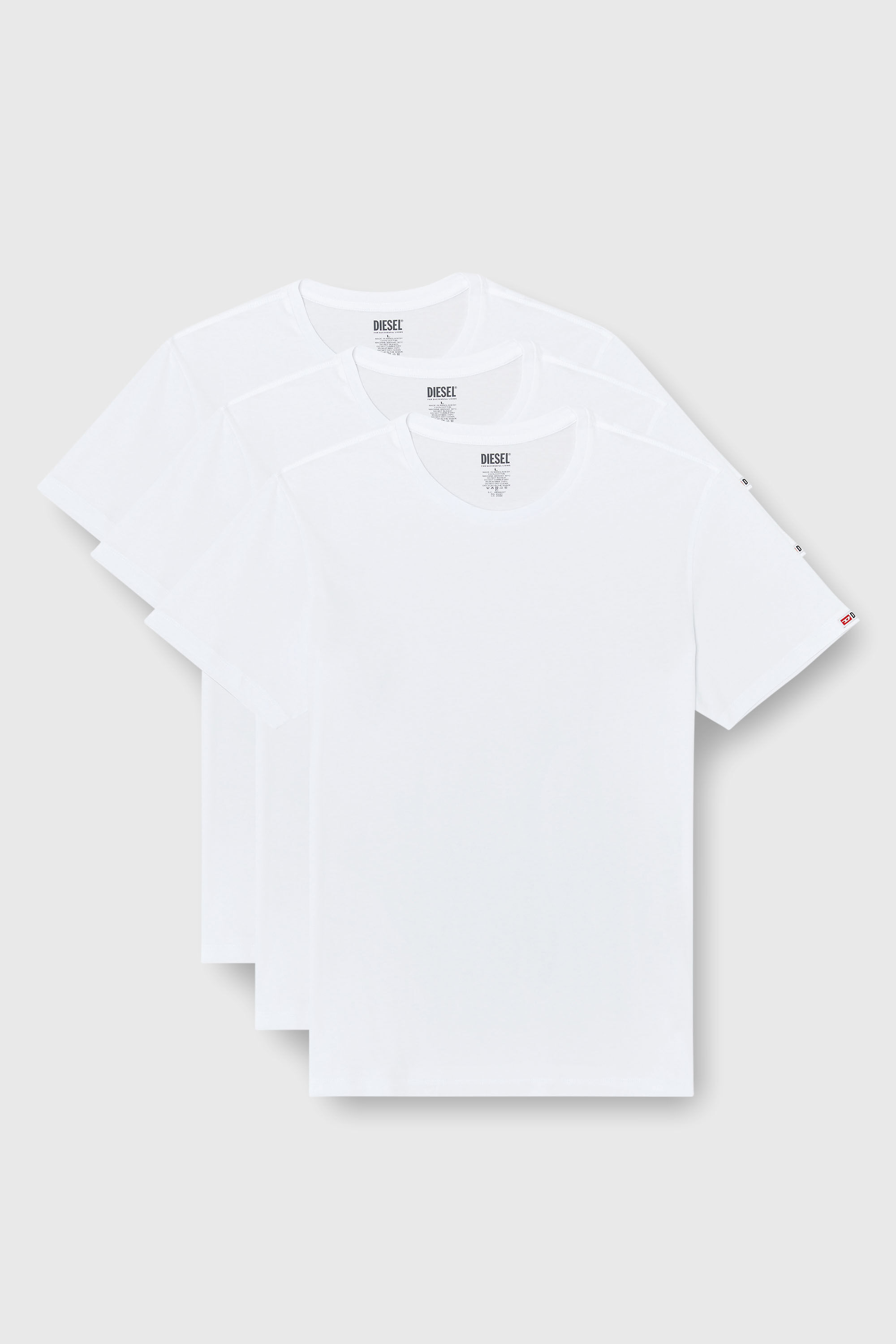Diesel - RANDAL-D-CORE-3PACK, Lot de 3 t-shirts en coton Homme in Blanc - 2