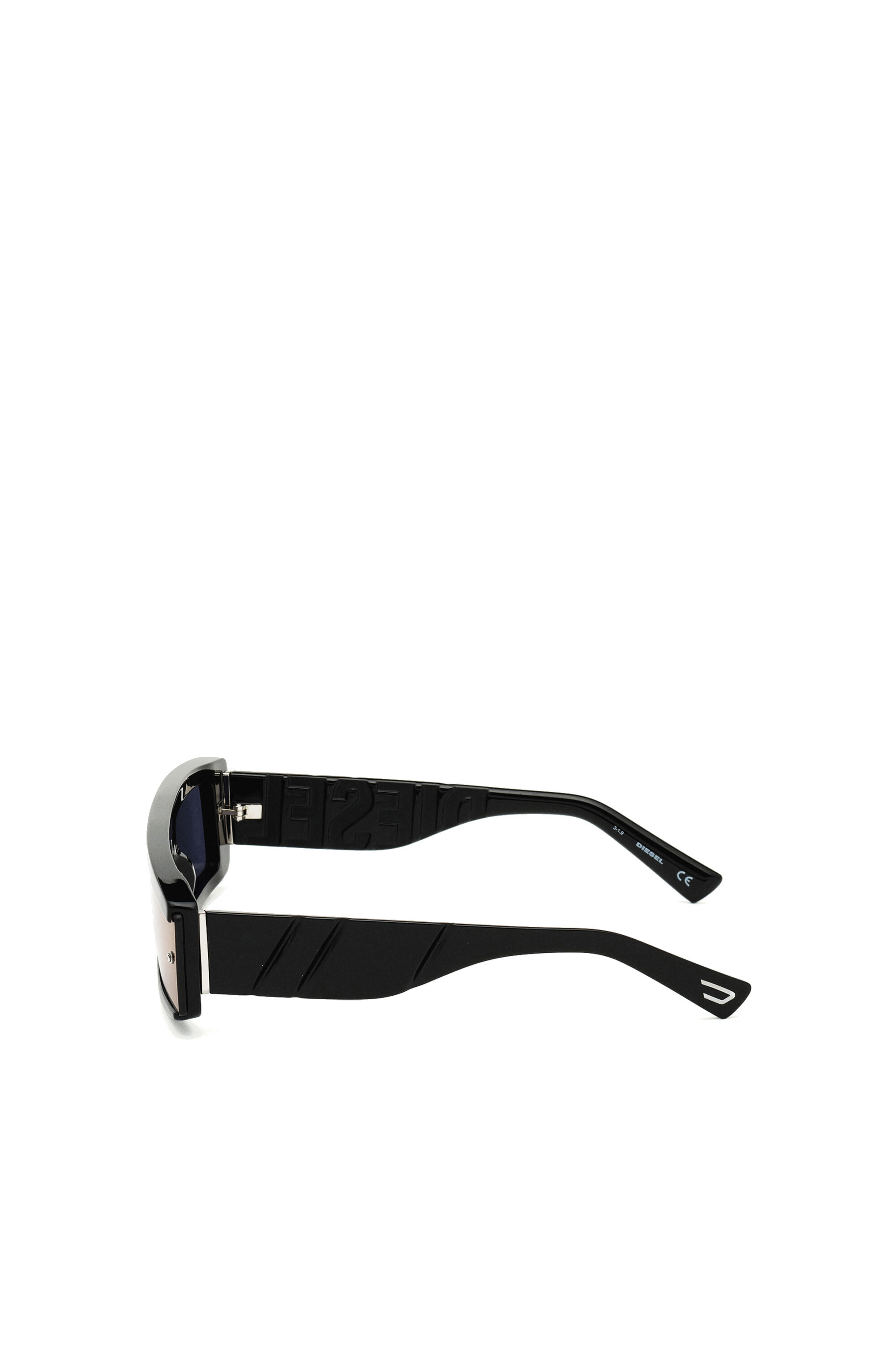 Diesel - DL0318, Masque en acétate avec lentilles miroirs Homme in Noir - 4